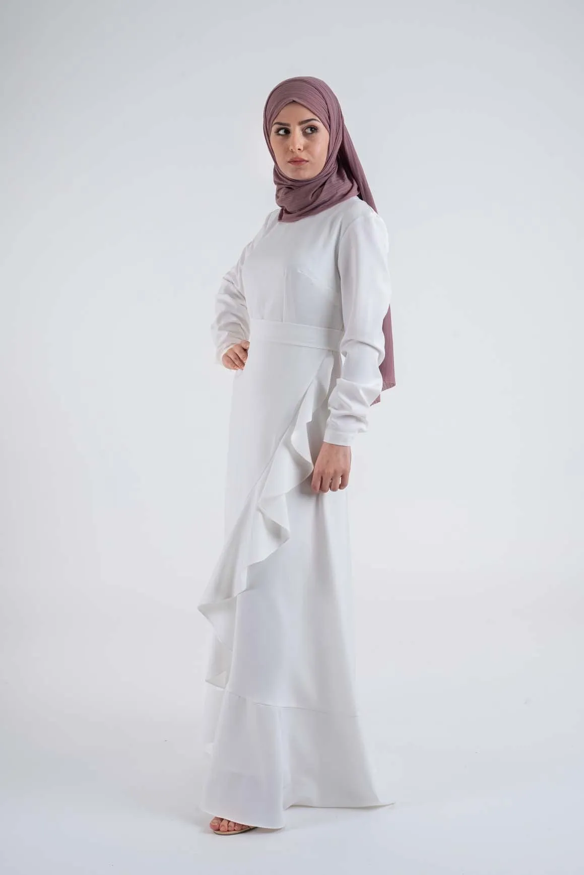 Sarong  White dress-Modesty Fashion