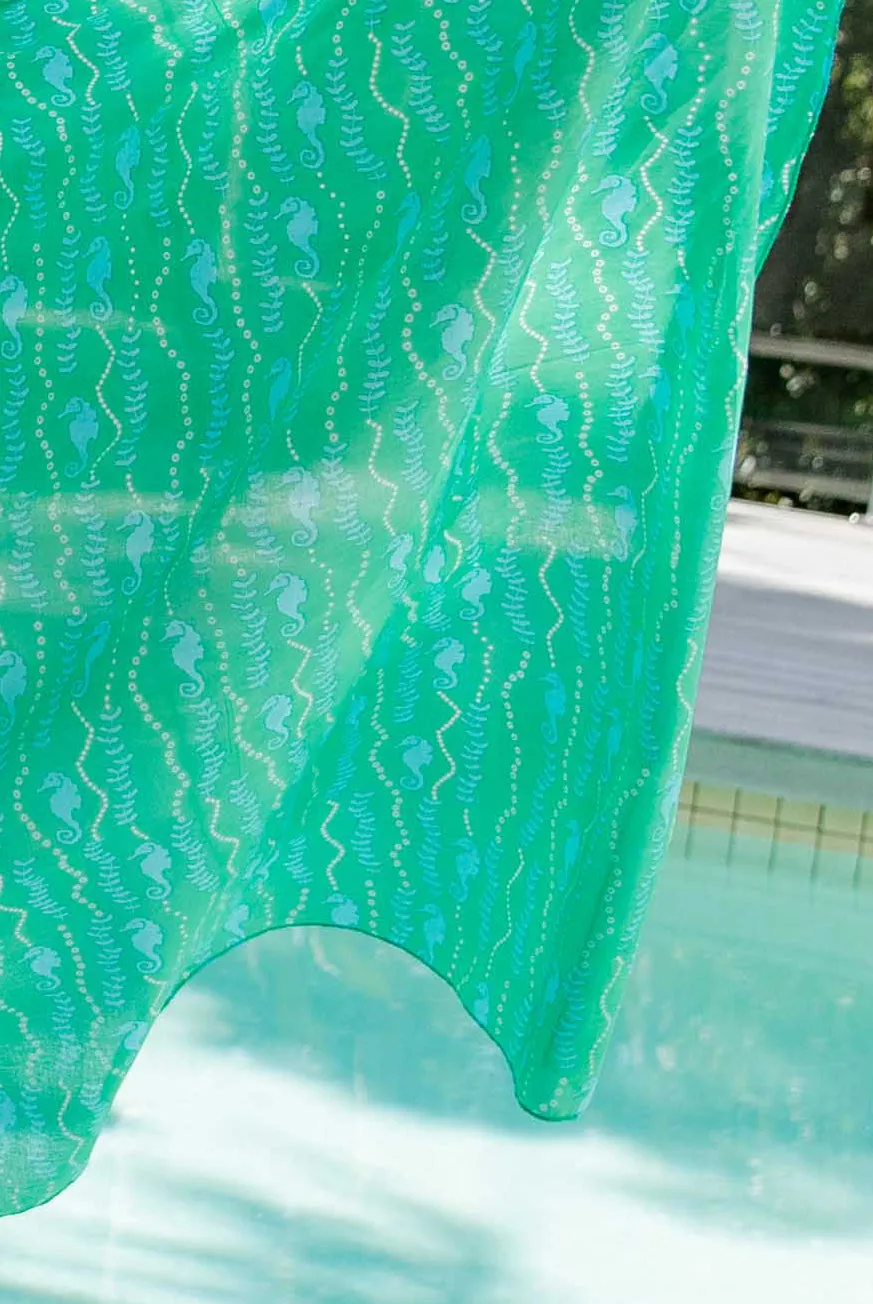 Seahorse Cotton Sarong Pareo