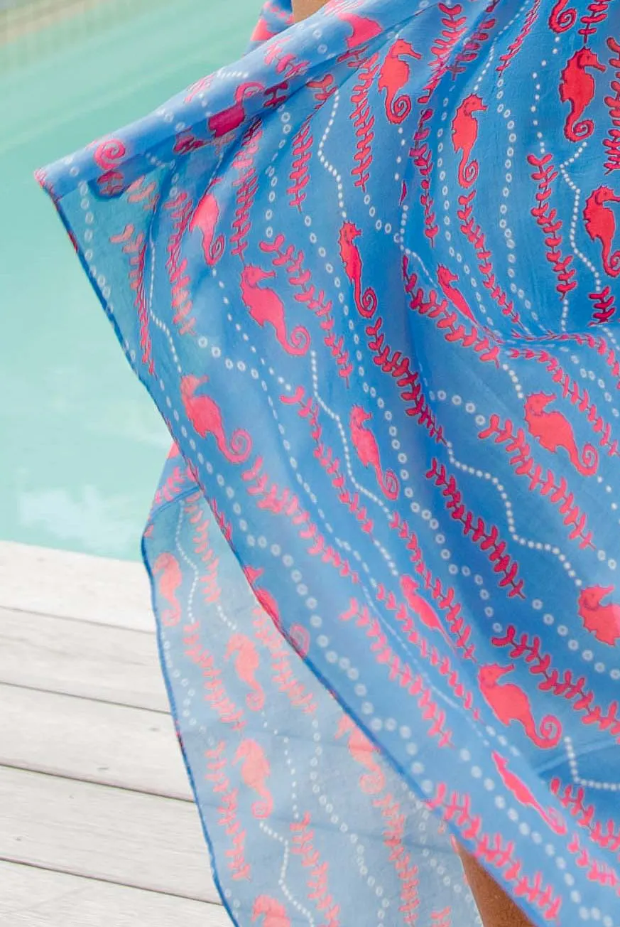Seahorse Cotton Sarong Pareo