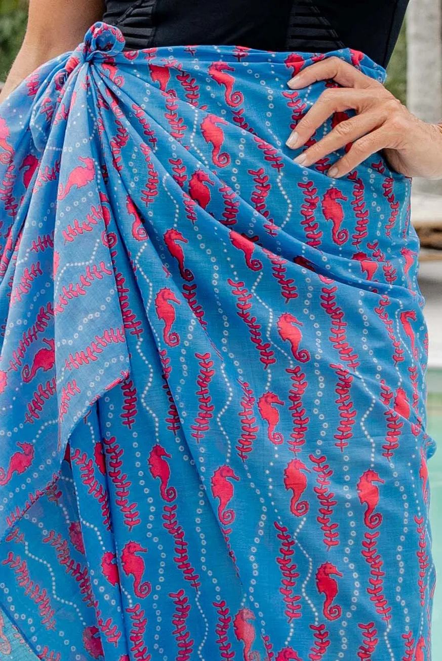 Seahorse Cotton Sarong Pareo
