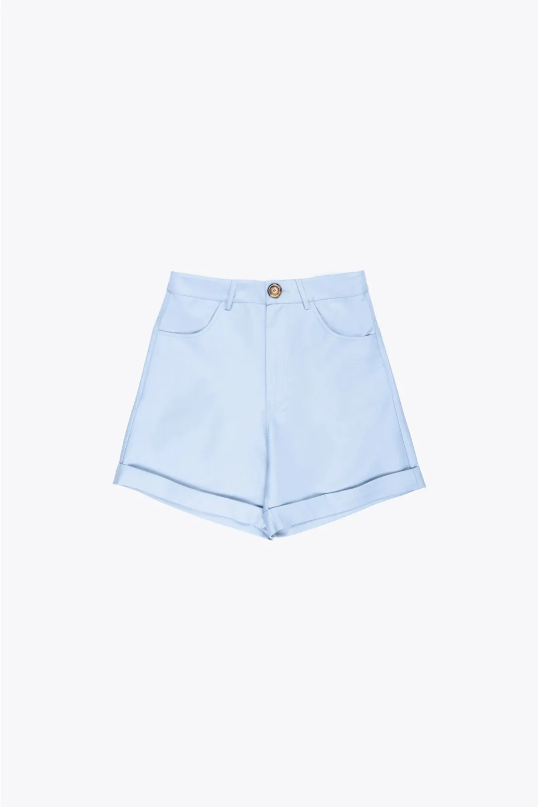 serenity blue twill shorts