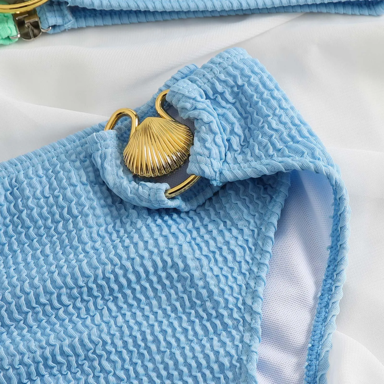 Shell Decoration Shoulder Bikini Sets