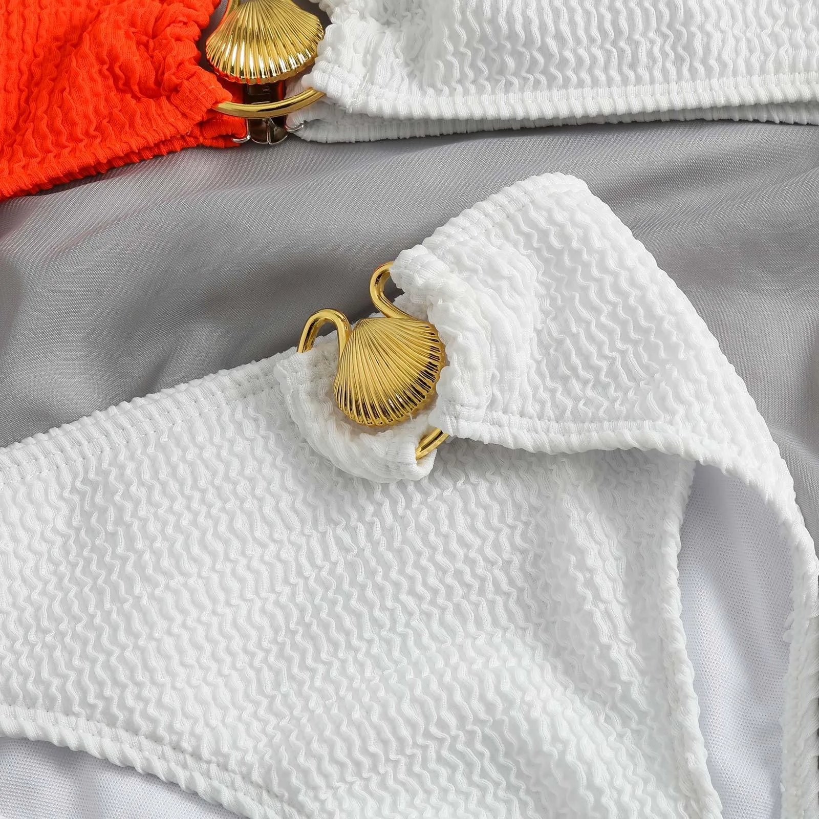 Shell Decoration Shoulder Bikini Sets