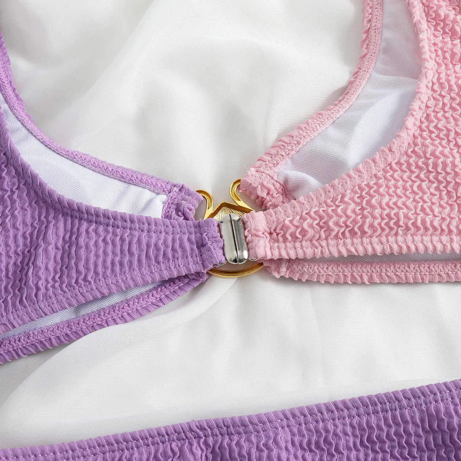 Shell Decoration Shoulder Bikini Sets