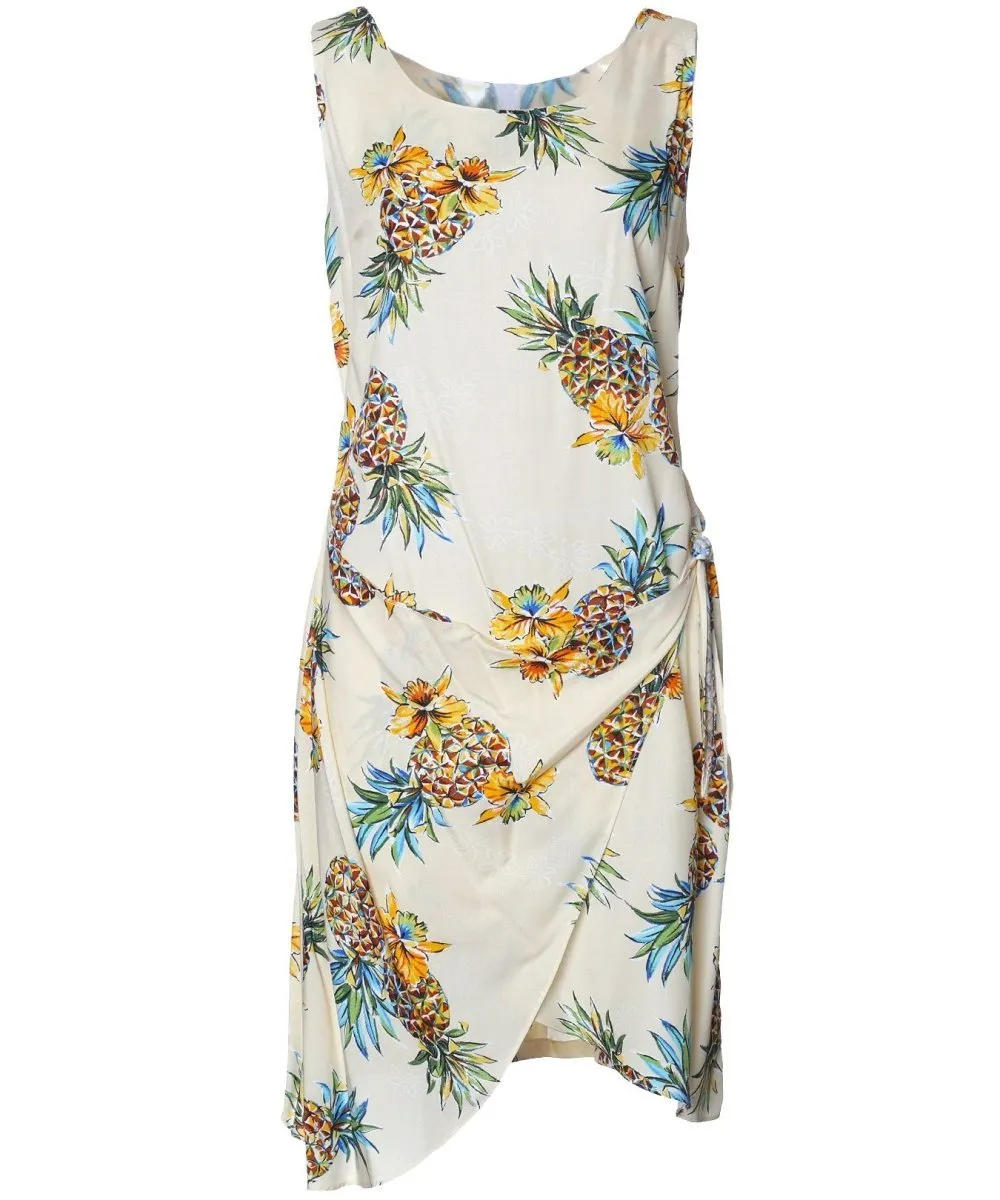 Short Sarong Dress Golden Pineapples