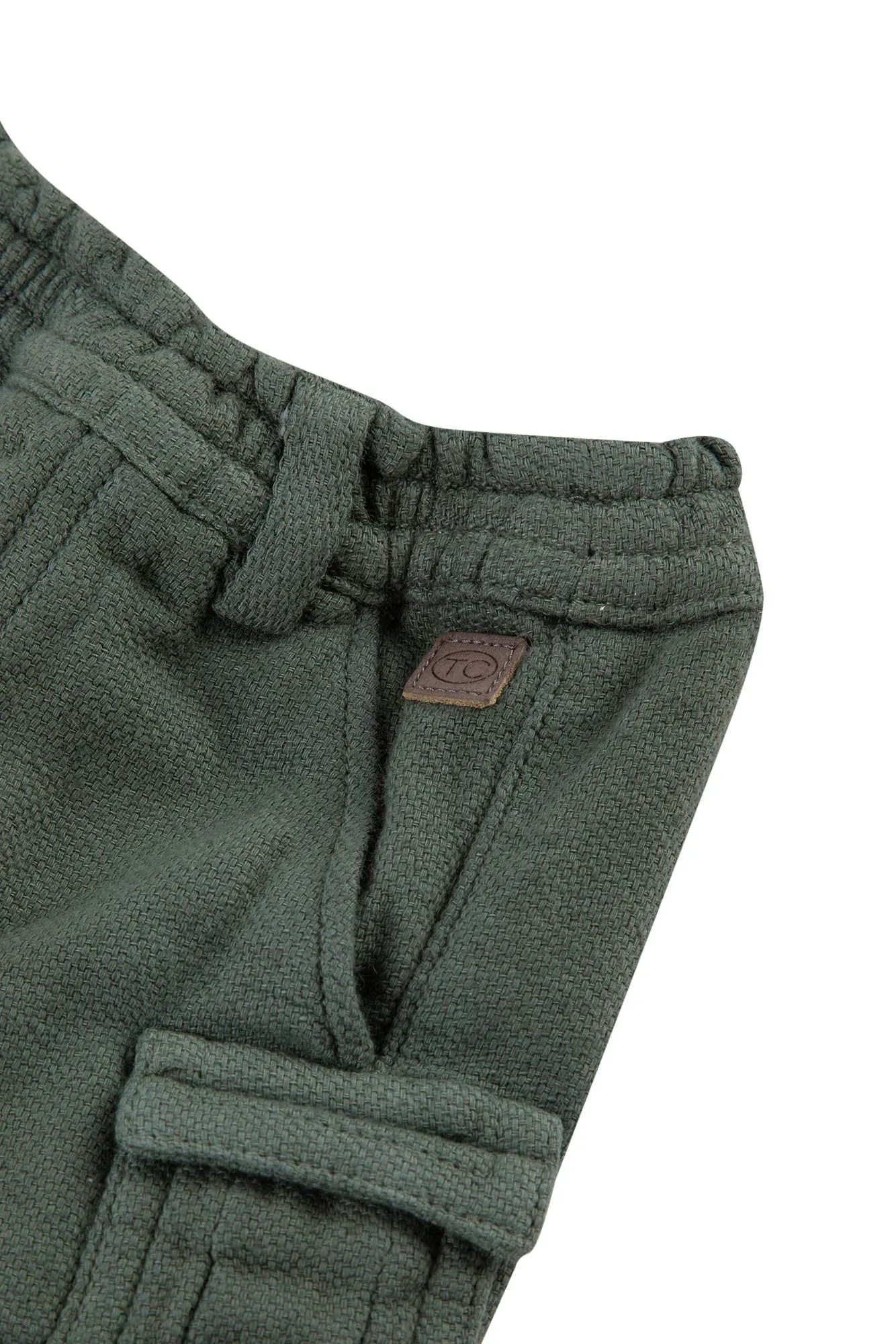 Shorts - Green Cargo Linen