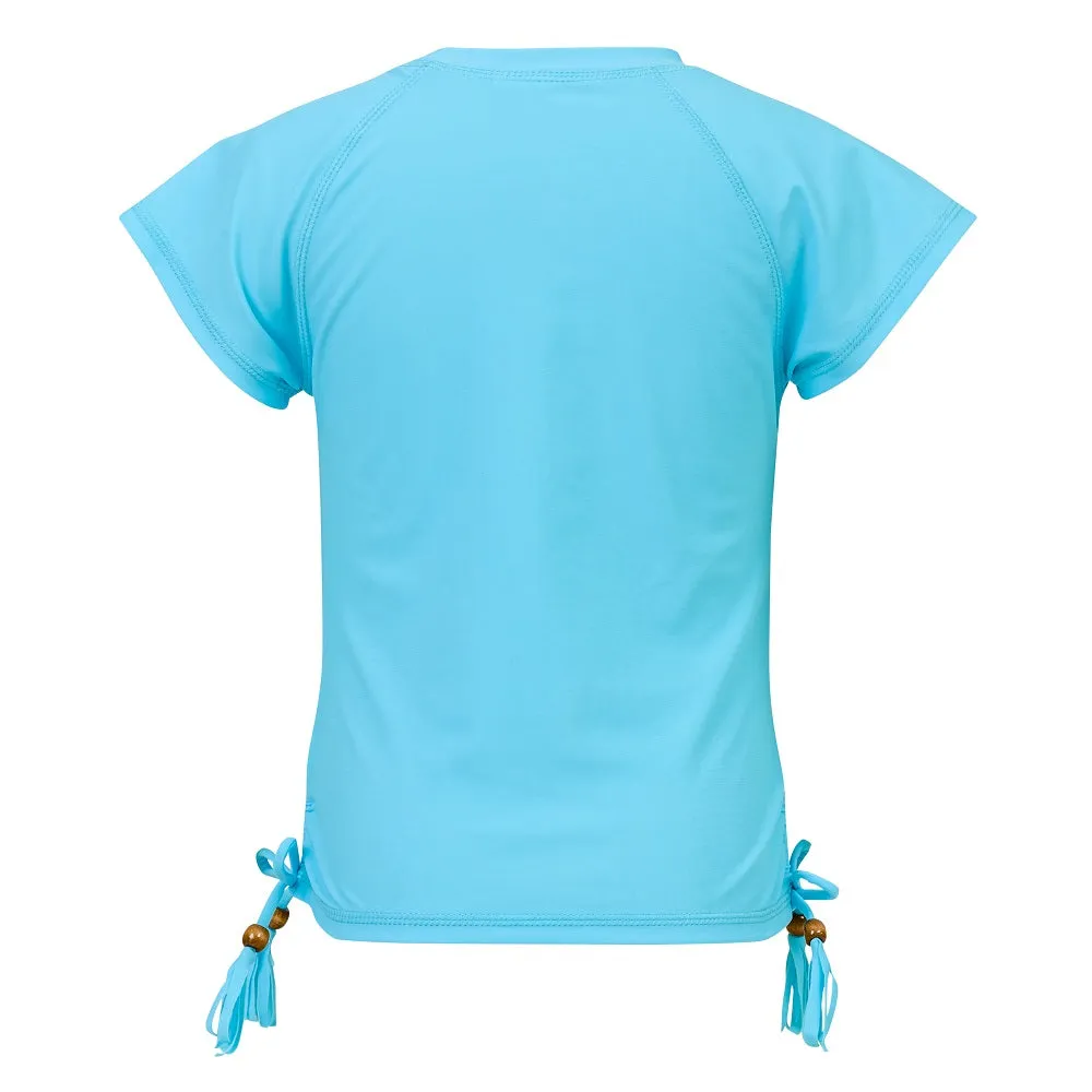 Snapper Rock Girls Short Sleeves Rash Top G10103S - Light Blue