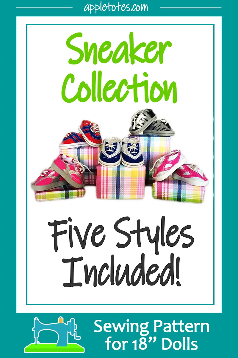 Sneaker Collection Sewing Patterns for 18 Inch Dolls