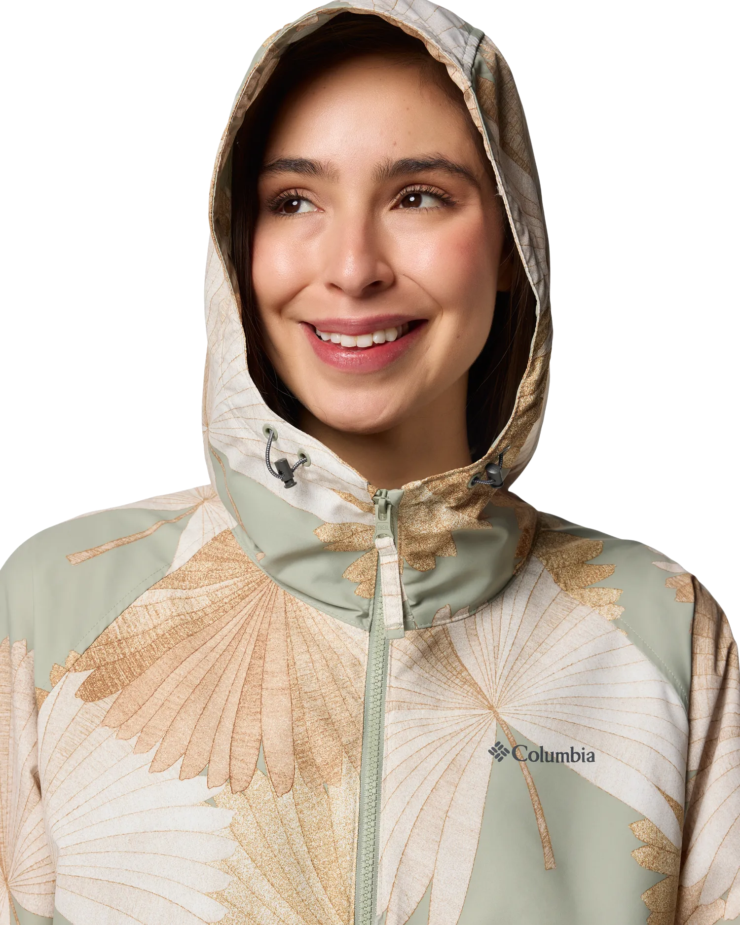 Spire Valley Printed Windbreaker Jacket in Safari Rays & Safari