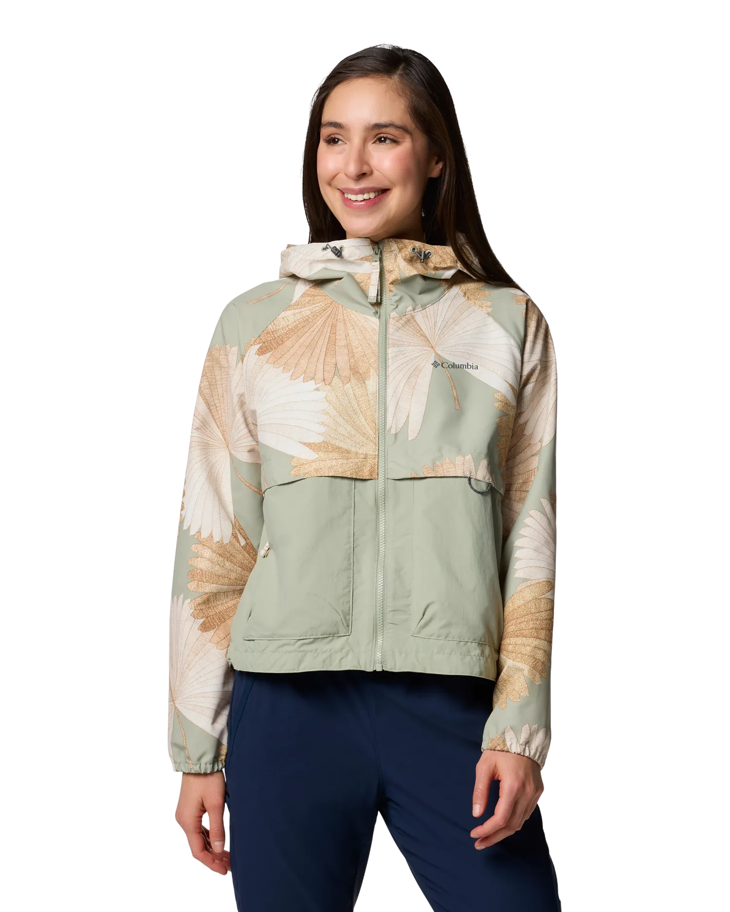 Spire Valley Printed Windbreaker Jacket in Safari Rays & Safari