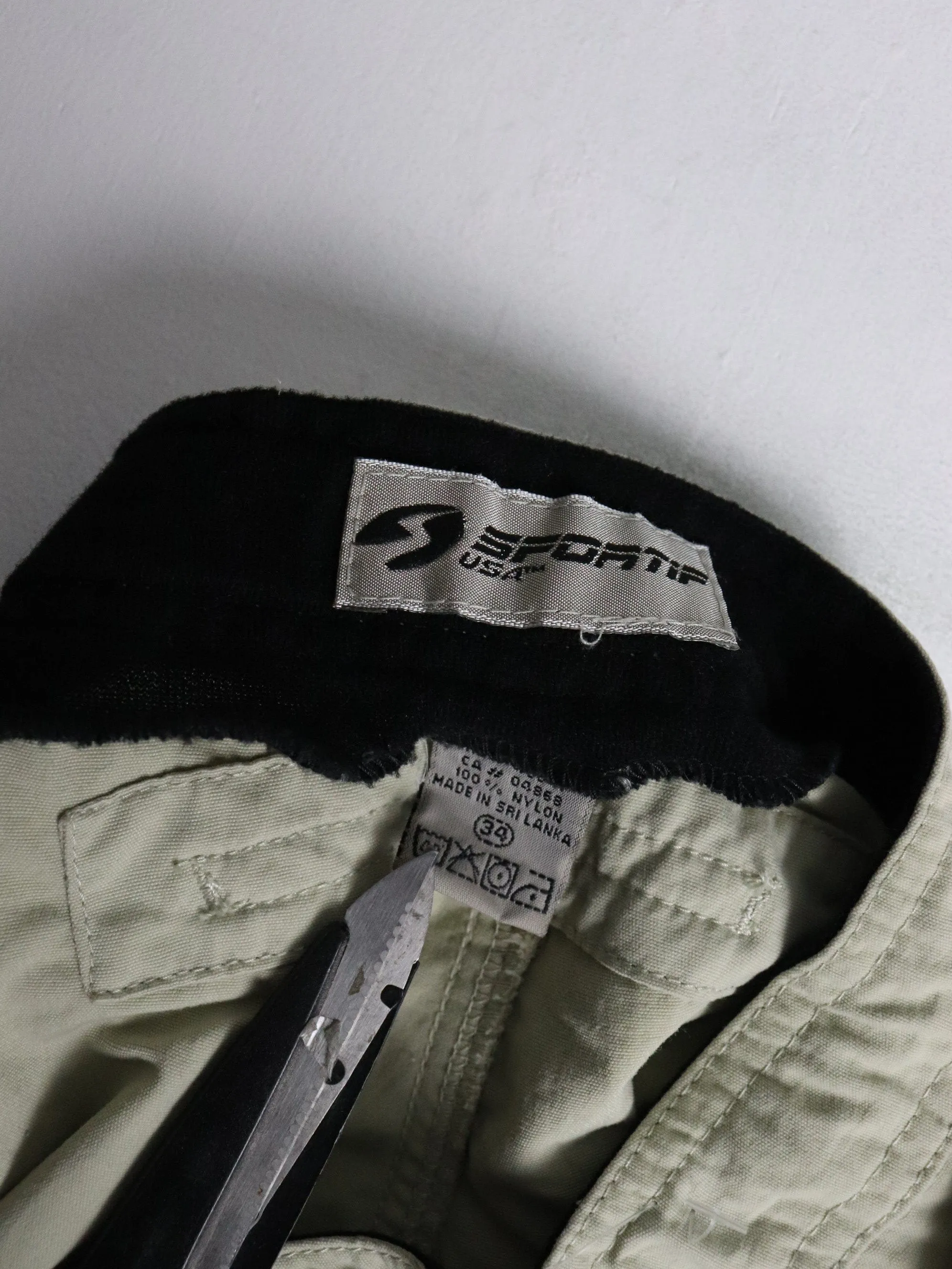 Sportif Pants Mens 30 x 31 Beige Convertible Hiking
