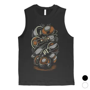 Stacked Headphones Mens Muscle Shirt