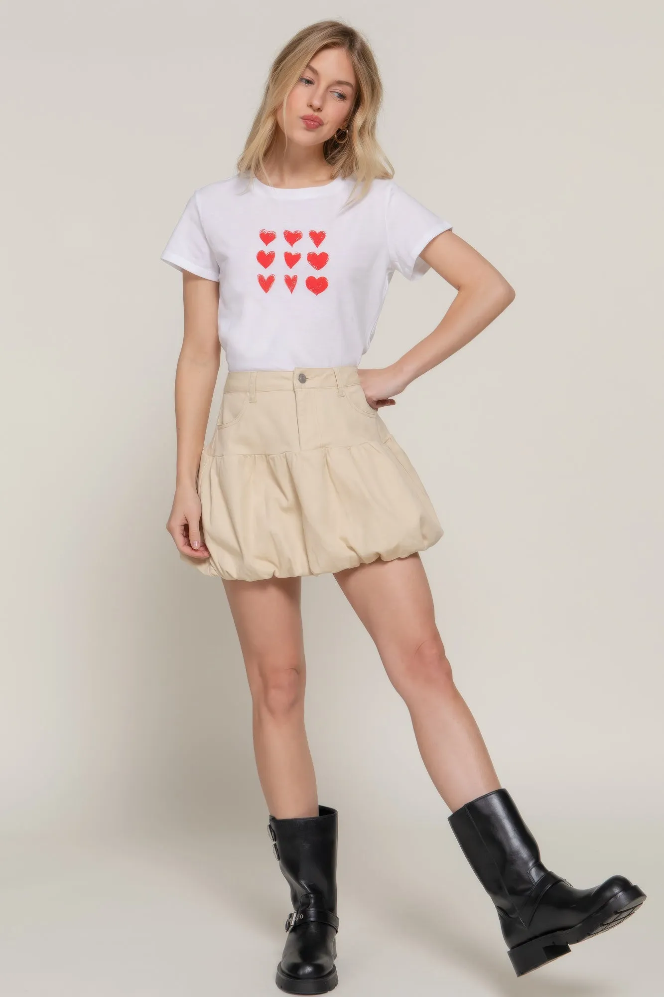 Stretch Twill Balloon Skirt