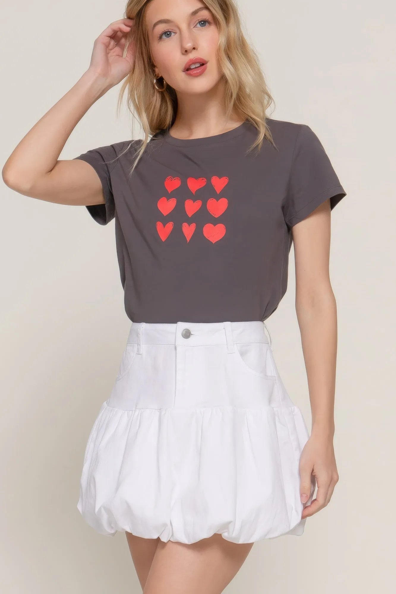 Stretch Twill Balloon Skirt