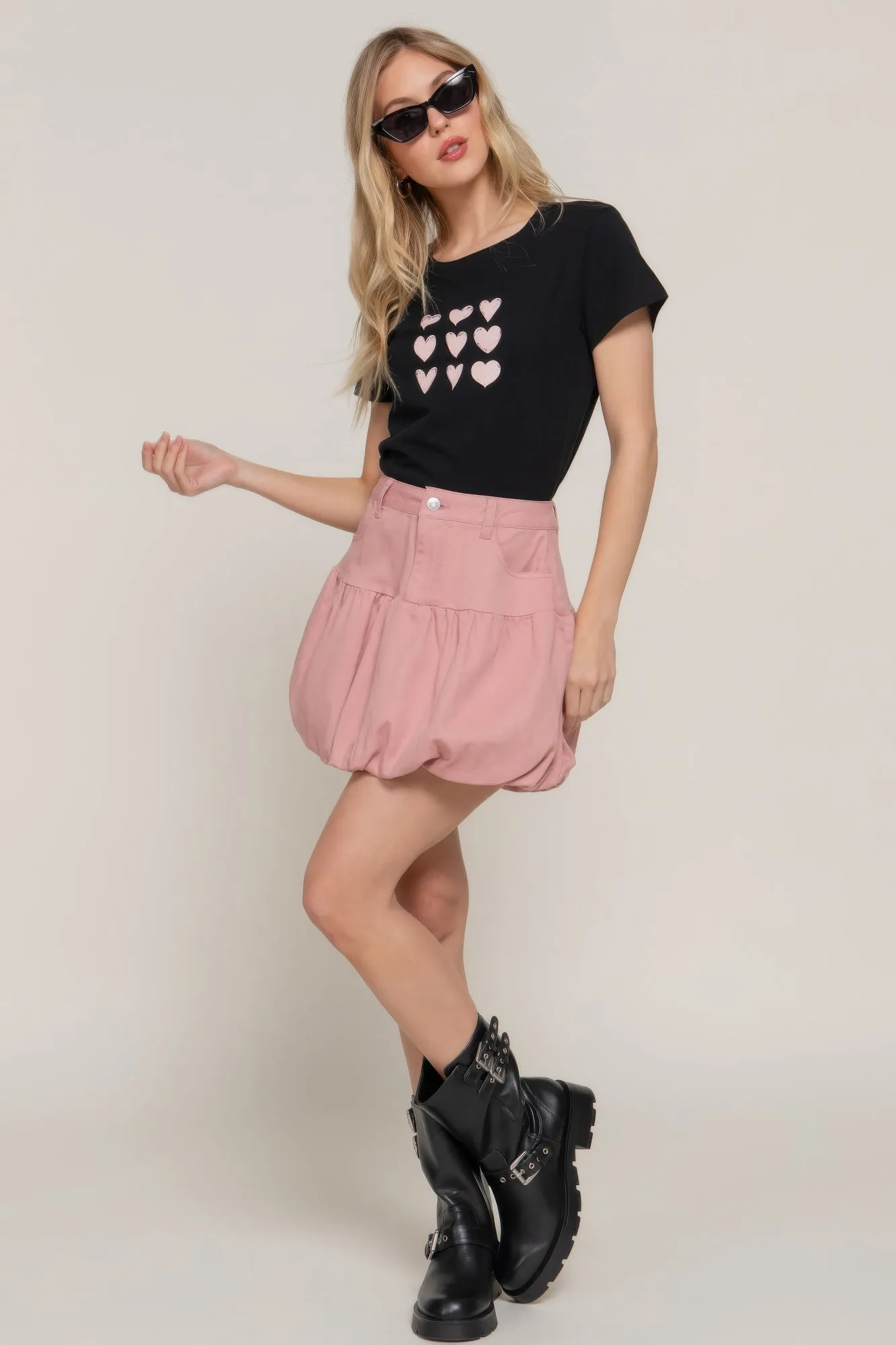 Stretch Twill Balloon Skirt