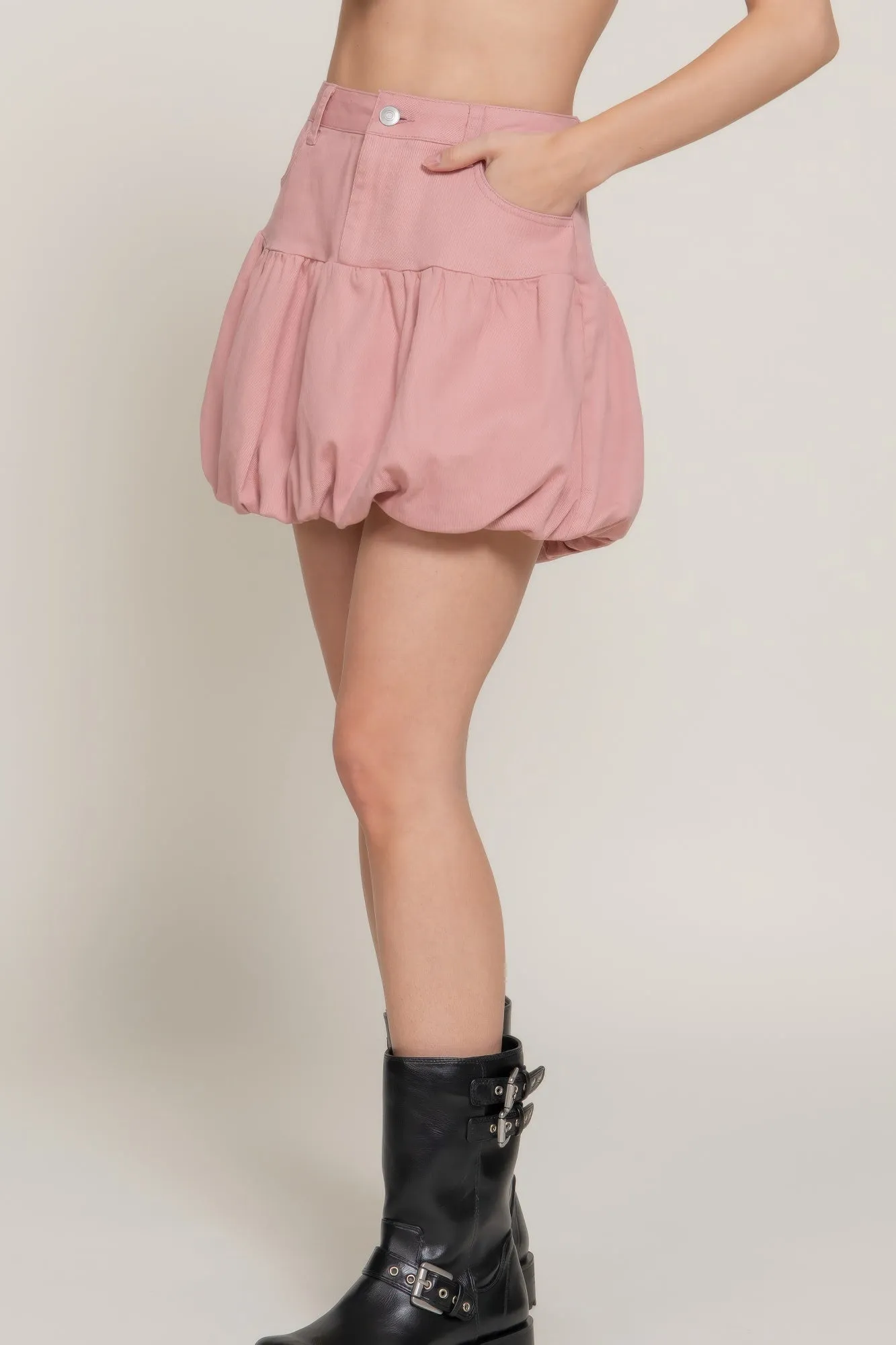 Stretch Twill Balloon Skirt