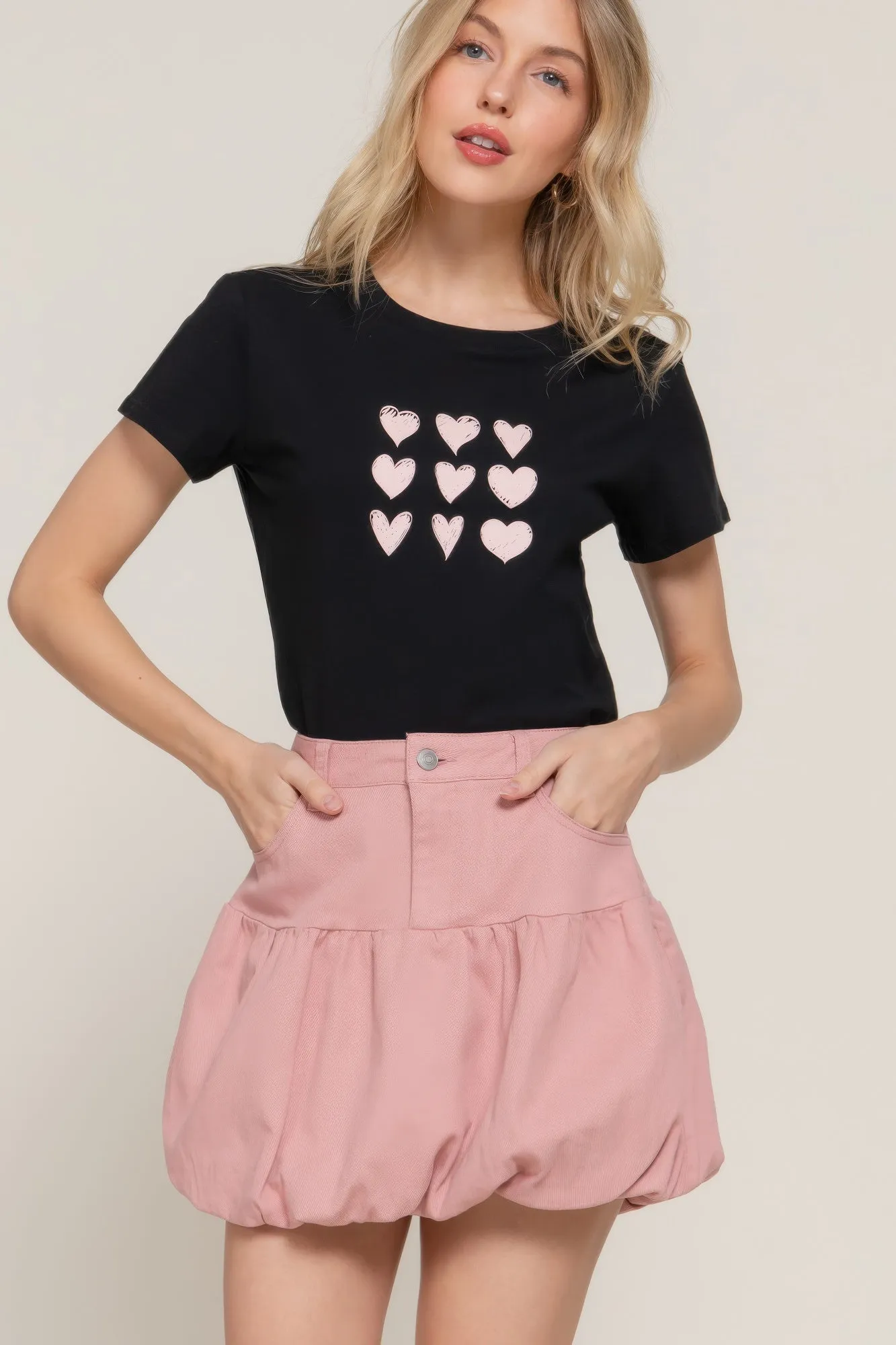 Stretch Twill Balloon Skirt