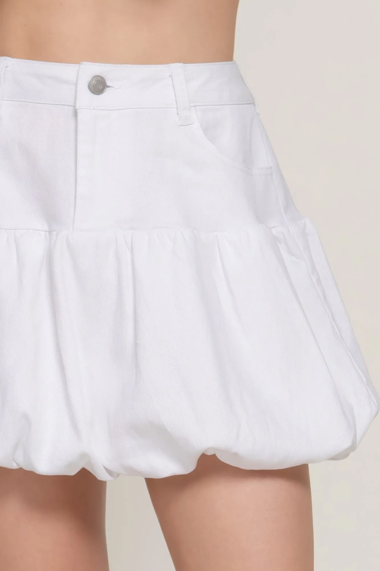 Stretch Twill Balloon Skirt
