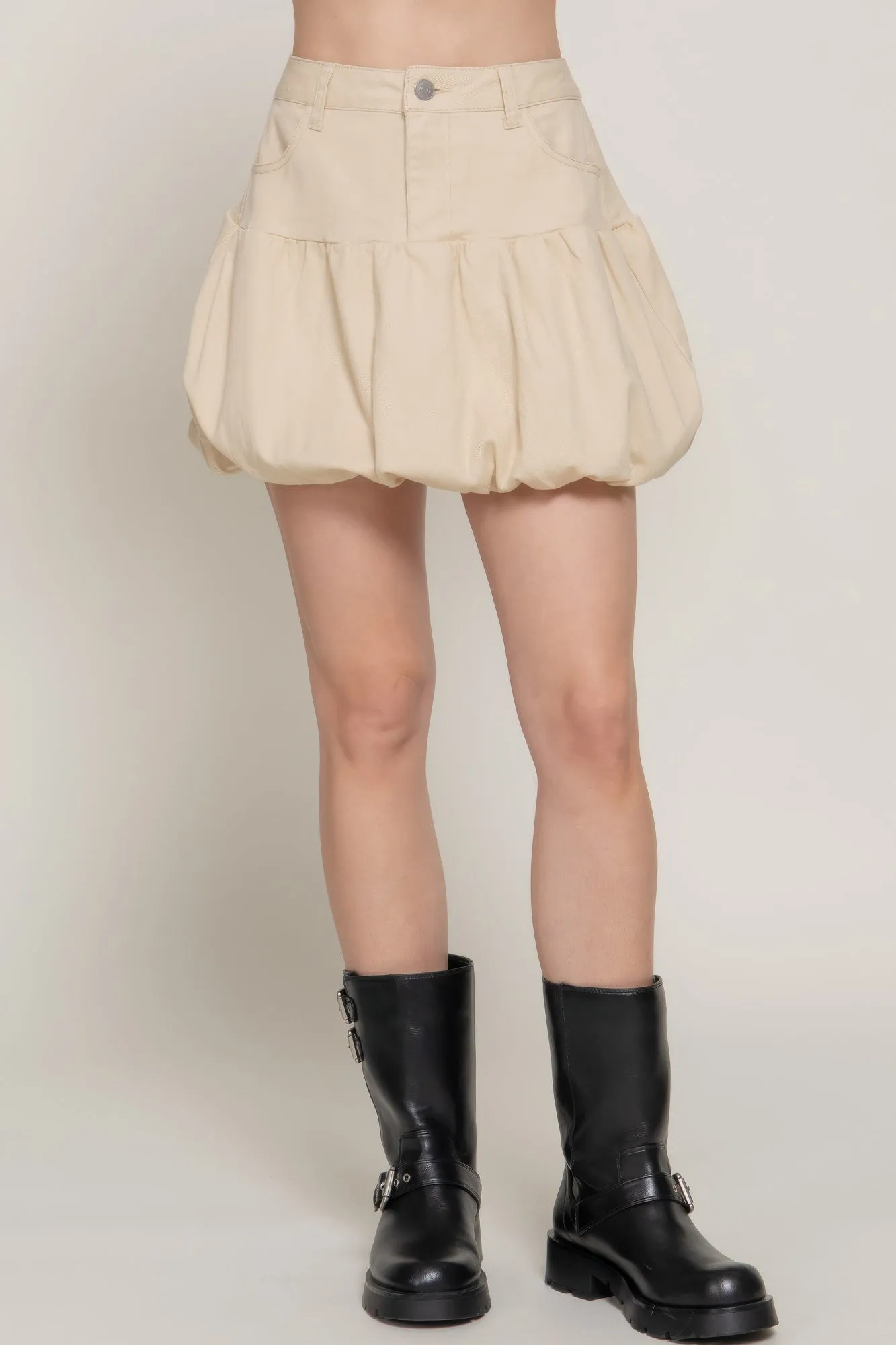 Stretch Twill Balloon Skirt