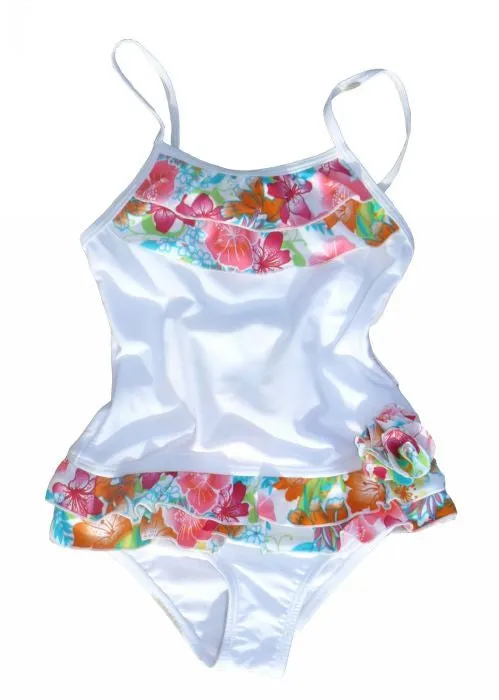 Sun Emporium girls UV swimsuit - white