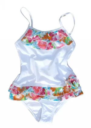Sun Emporium girls UV swimsuit - white