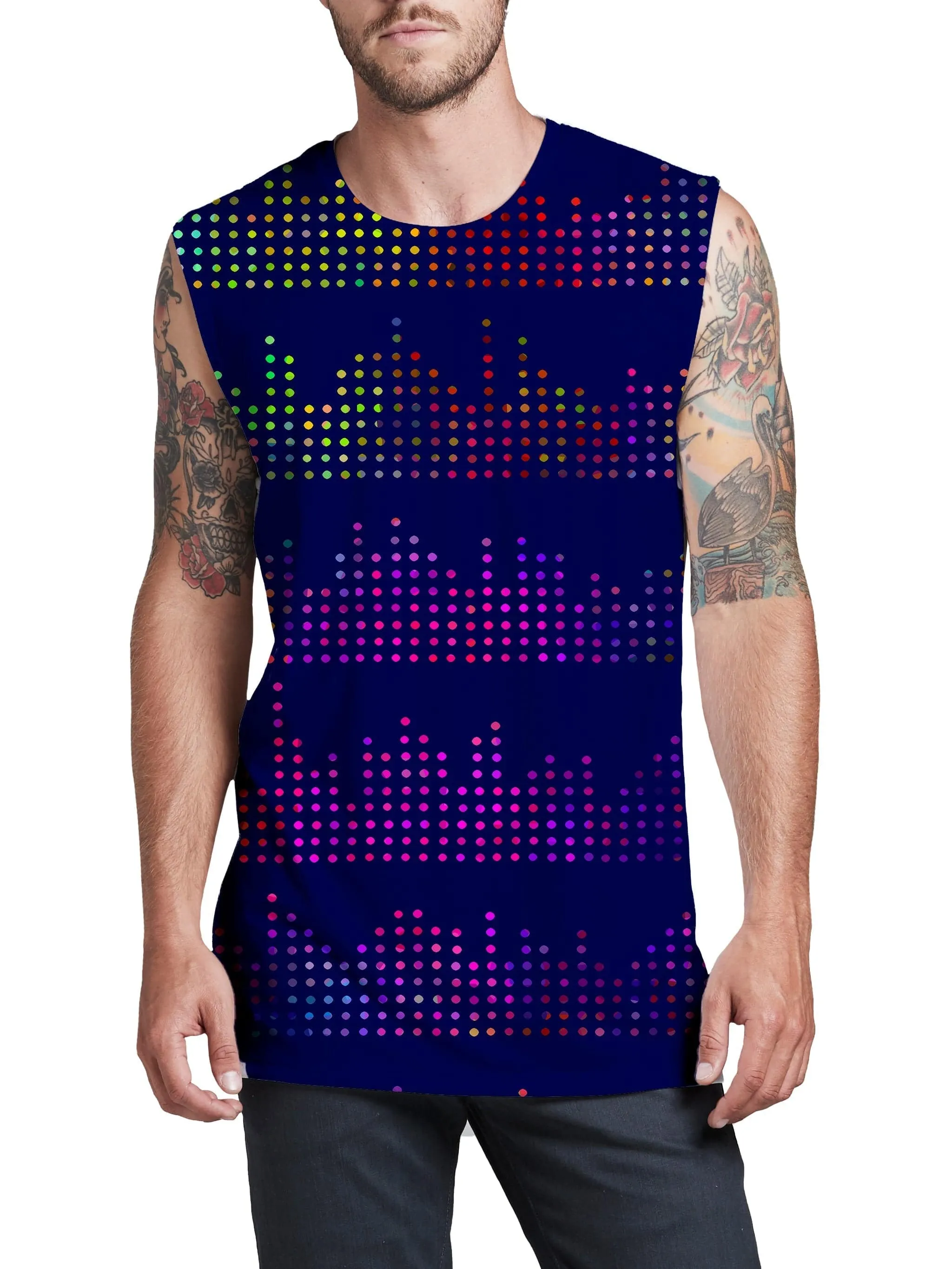 Techno Equalizer Bars Men's Muscle Tank