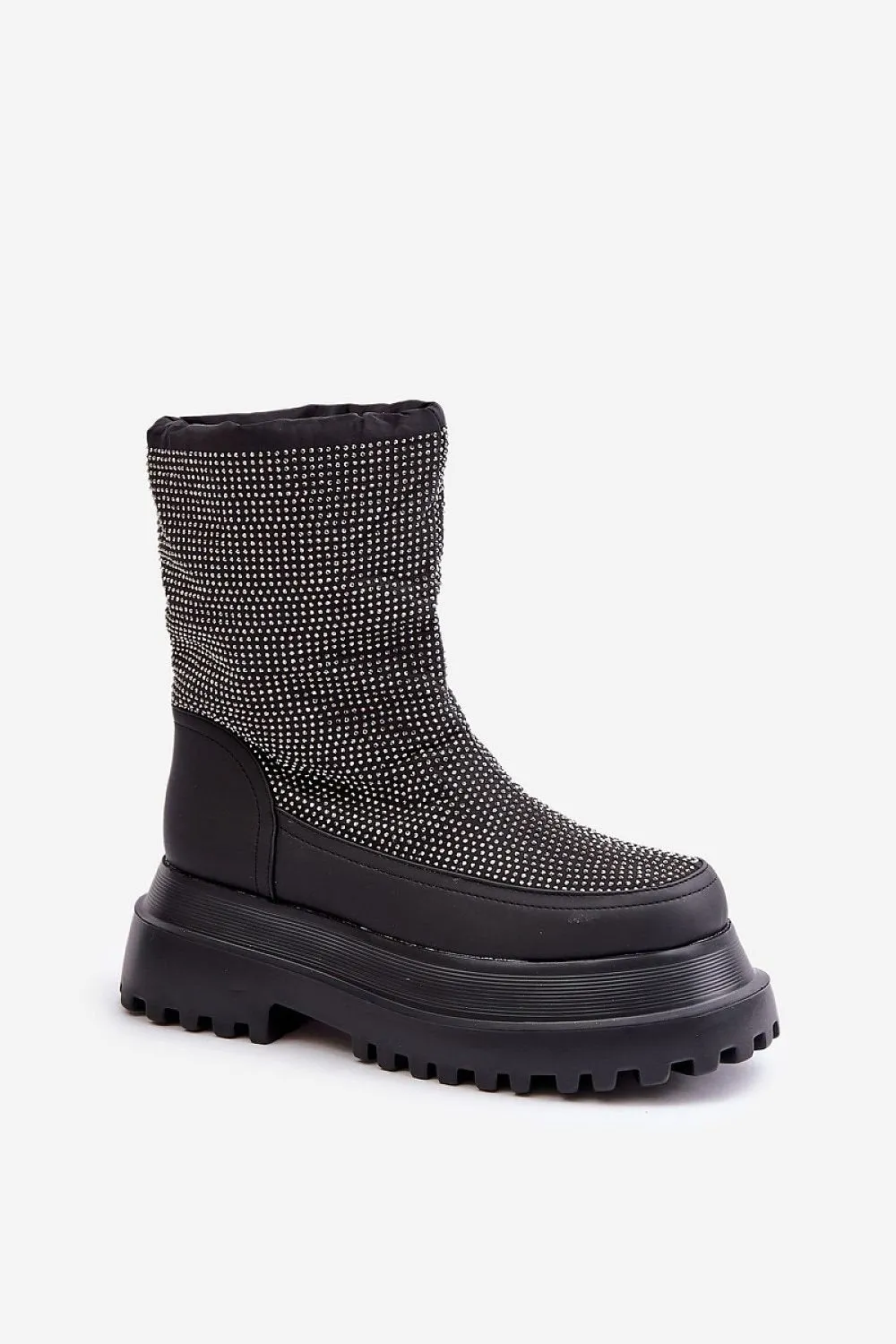 TEEK - Black Bedazzled Weather Resistant Snow Boots