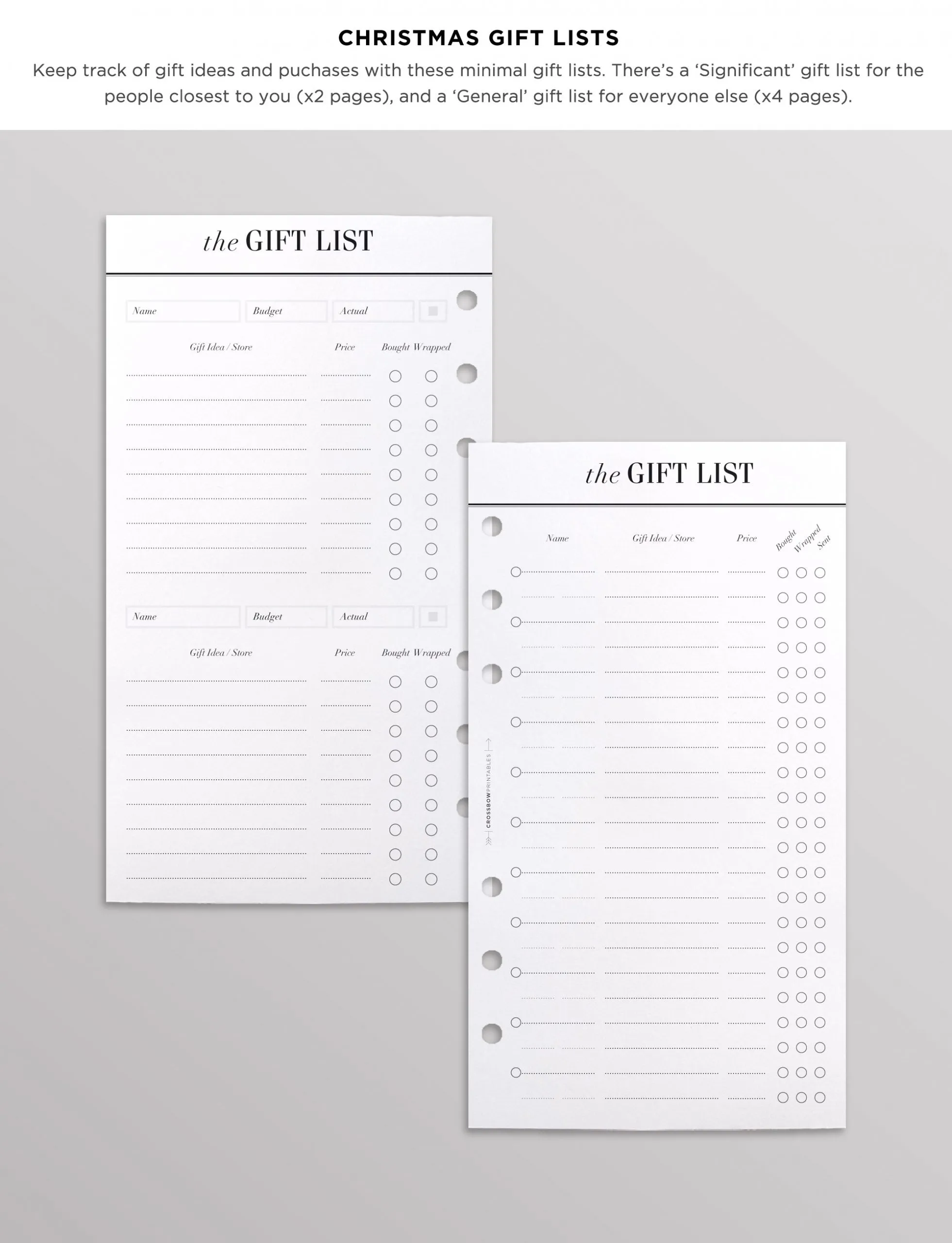 The Christmas Planner: Personal Planner Inserts Set