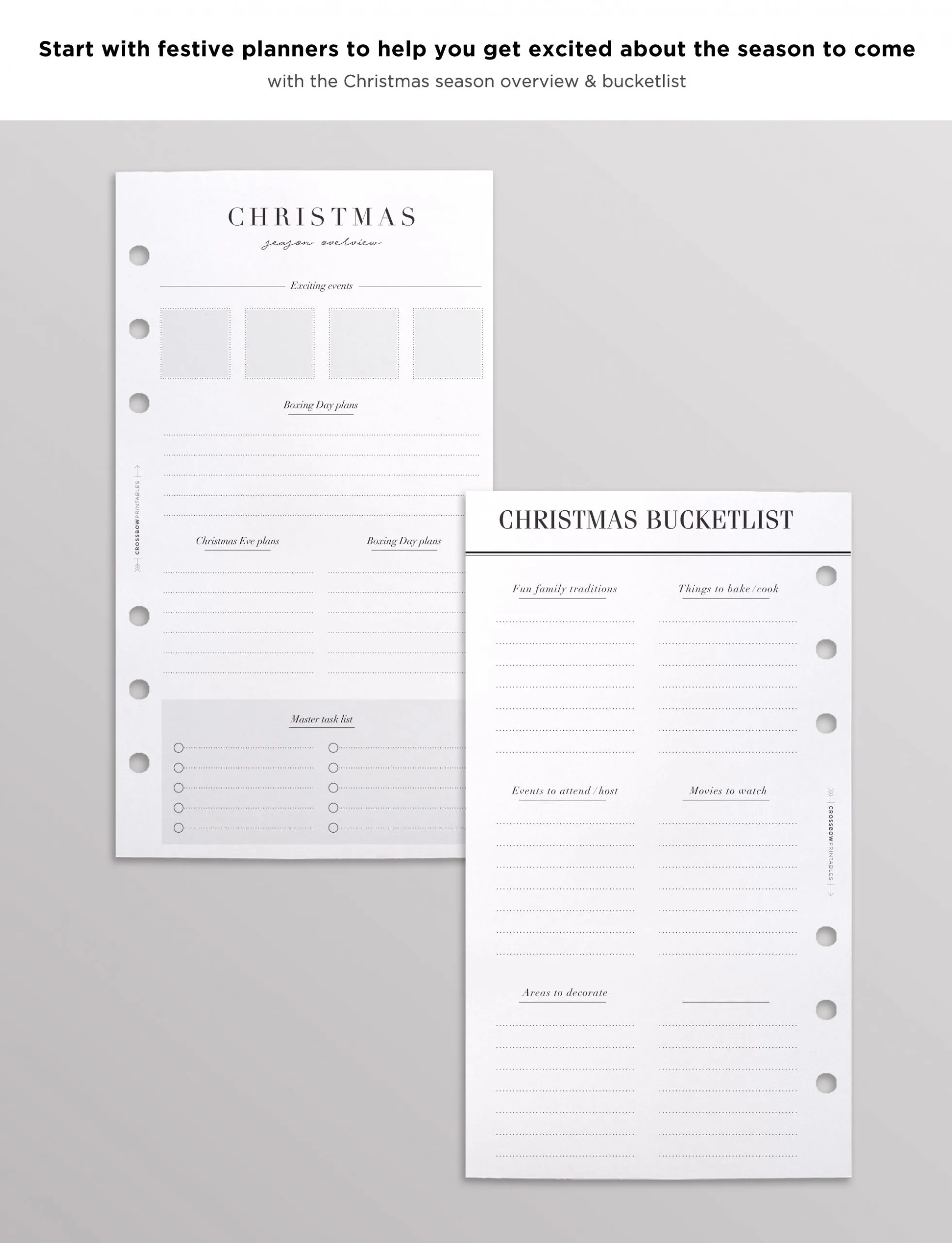The Christmas Planner: Personal Planner Inserts Set