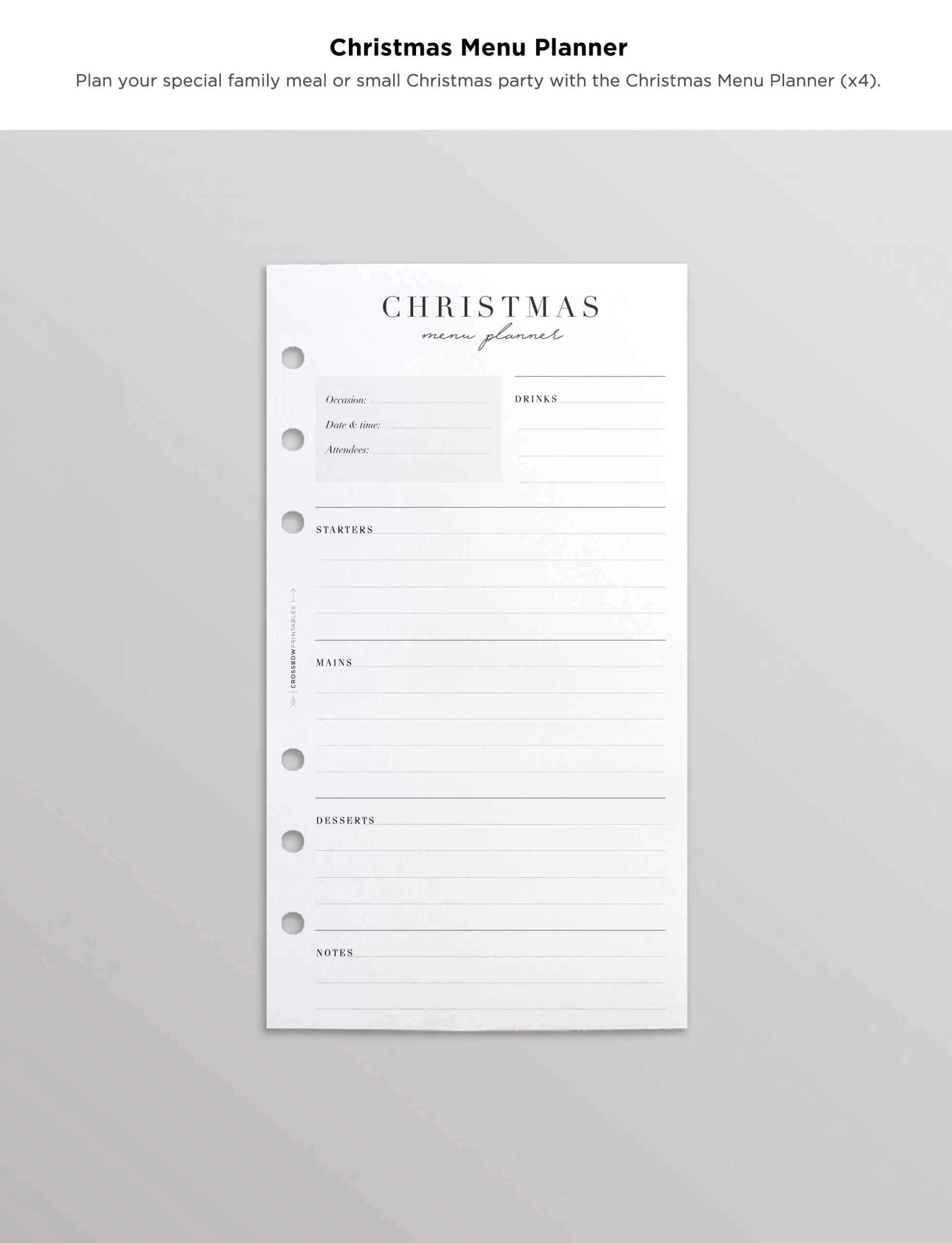 The Christmas Planner: Personal Planner Inserts Set