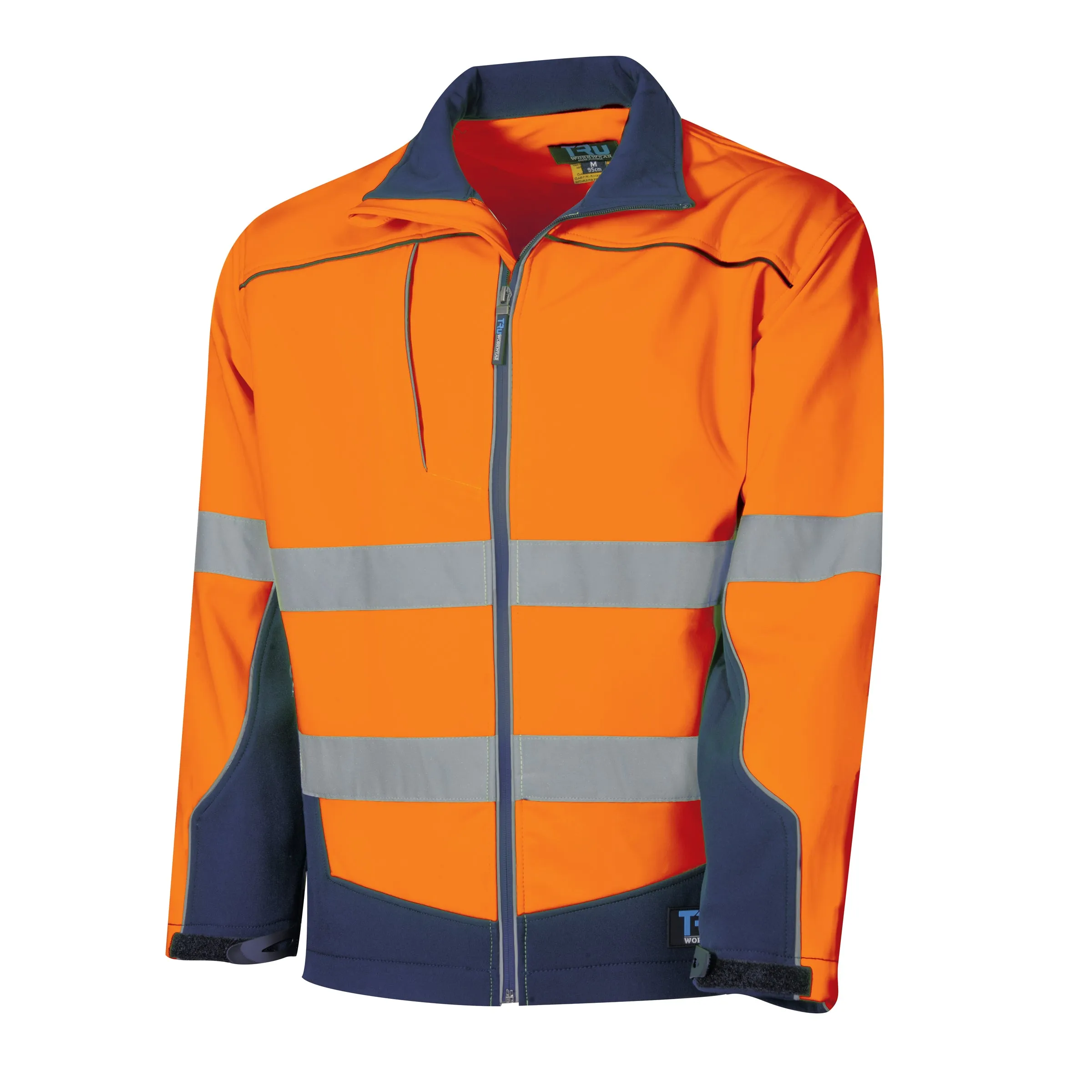 Tru Workwear Hi Vis 2 Tone Soft Shell Jacket c/w Reflective Tape TJ2960T1