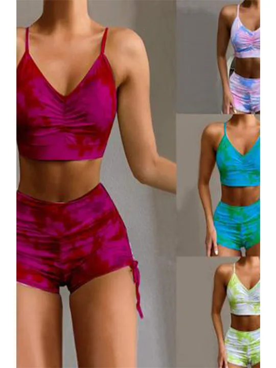 Upopby New Sexy Tie-dye Bikini Split Two Piece Swimsuit