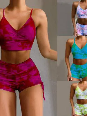 Upopby New Sexy Tie-dye Bikini Split Two Piece Swimsuit