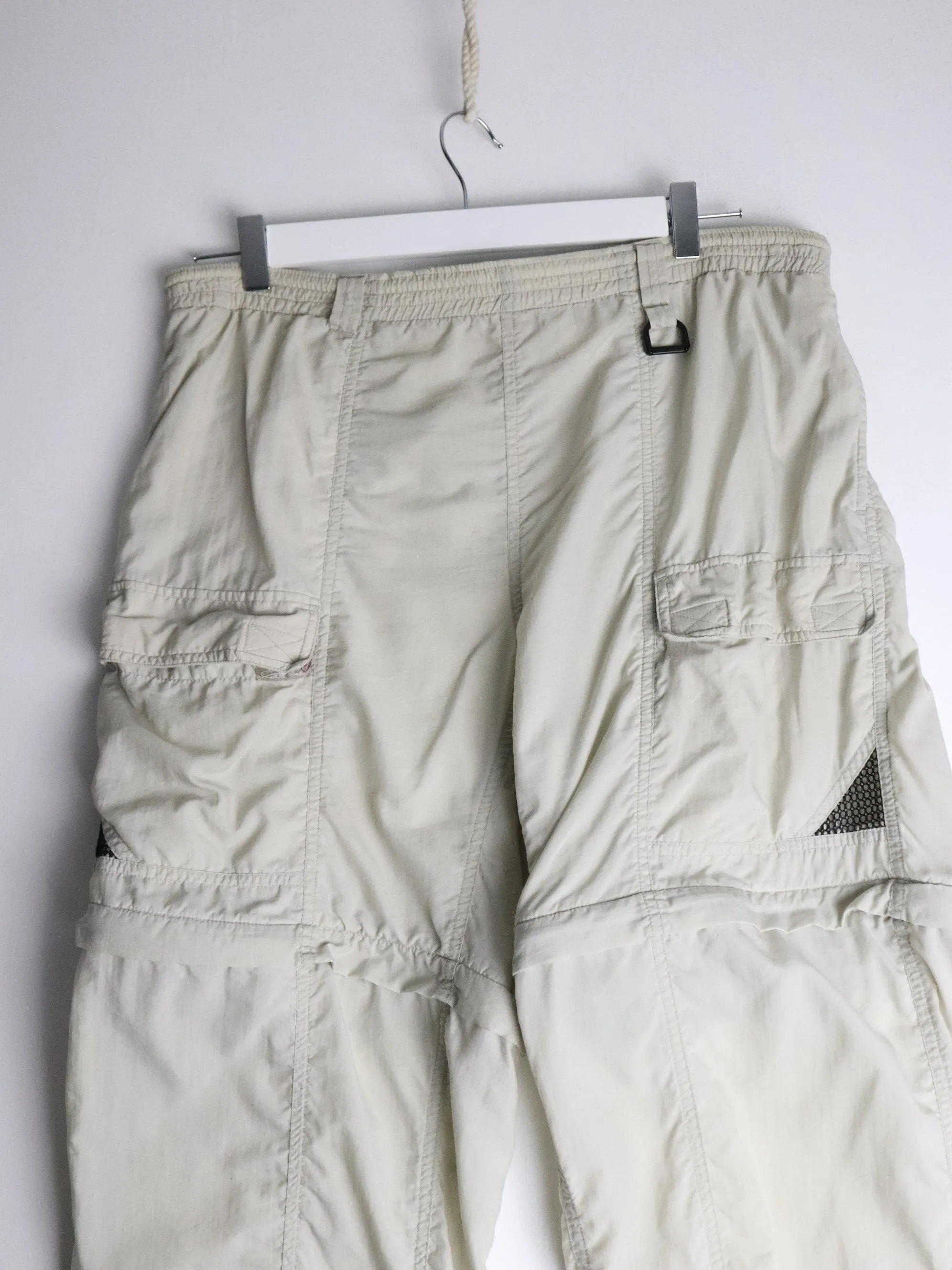Vintage Columbia Pants Mens Medium Beige Convertible Hiking
