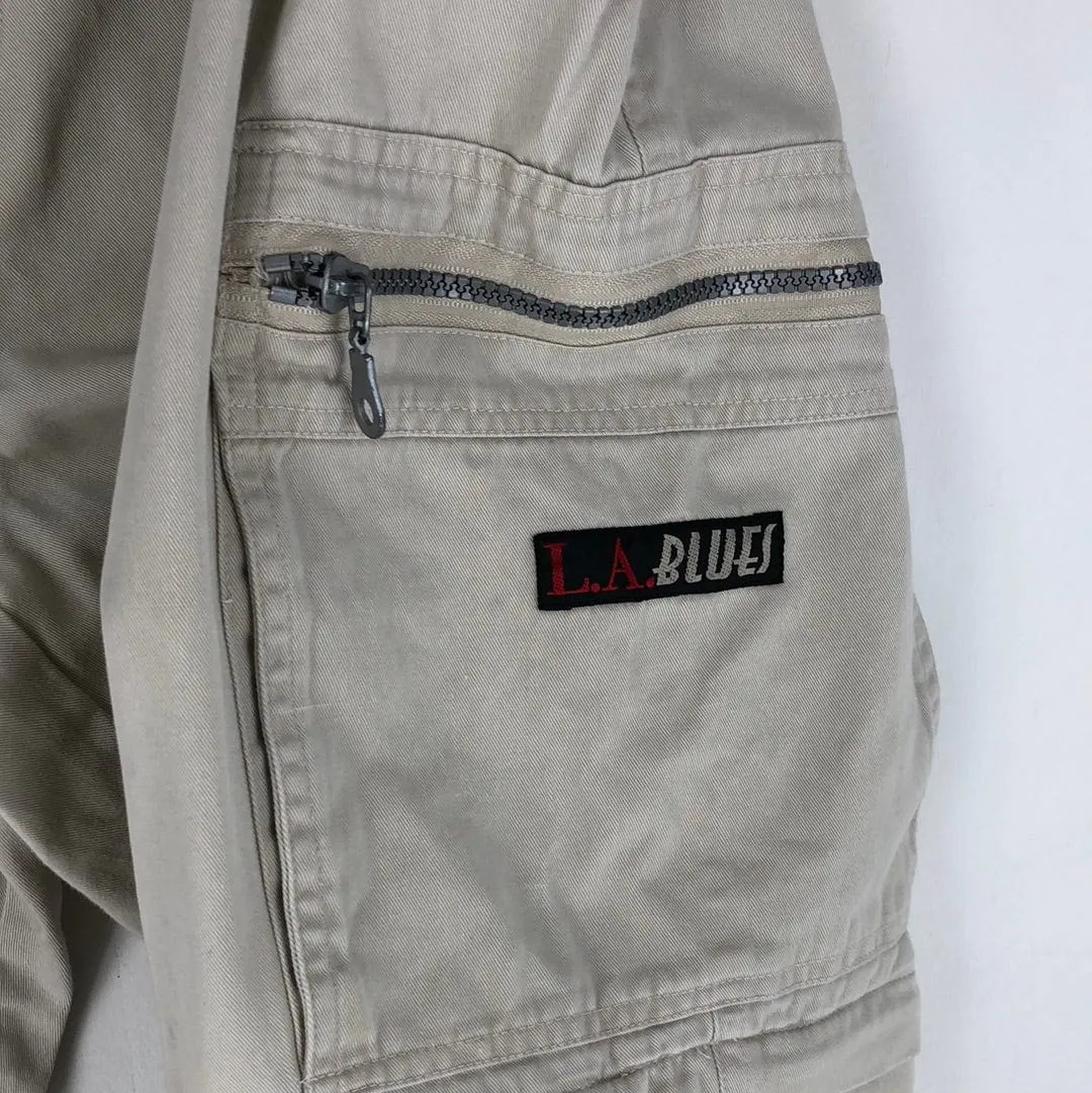 Vintage L.A. Blues Pants Mens 38 x 26 Brown Hiking Convertible