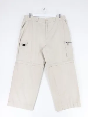 Vintage L.A. Blues Pants Mens 38 x 26 Brown Hiking Convertible