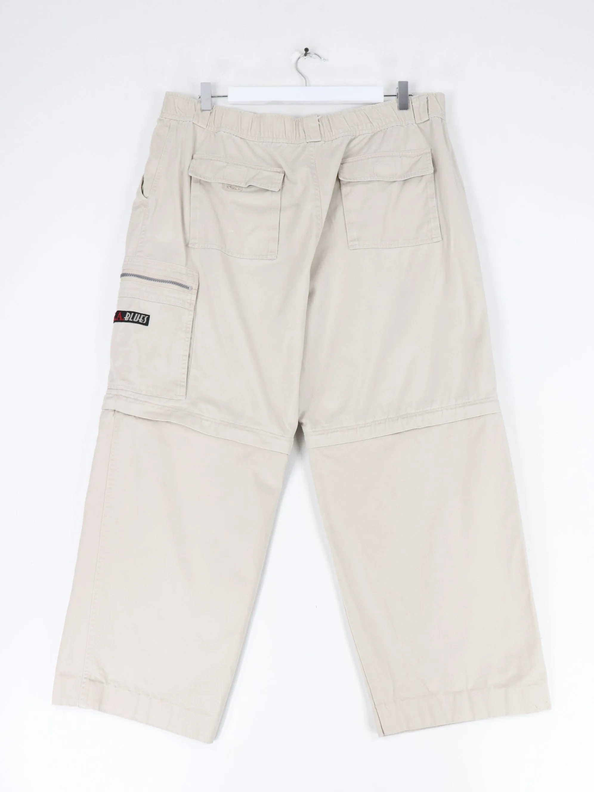 Vintage L.A. Blues Pants Mens 38 x 26 Brown Hiking Convertible