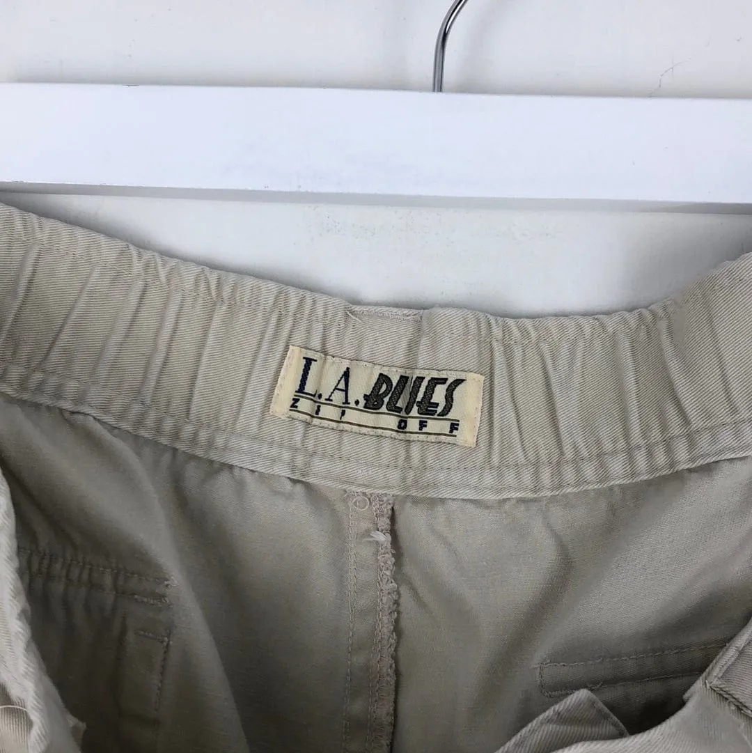 Vintage L.A. Blues Pants Mens 38 x 26 Brown Hiking Convertible