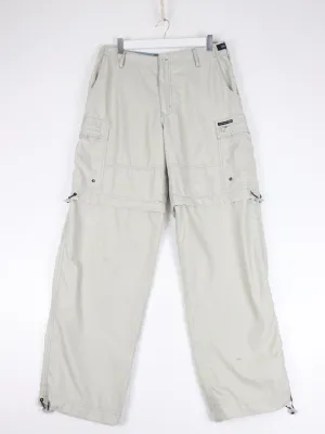 Vintage Point Zero Pants Mens 31 Beige Cargo Convertible