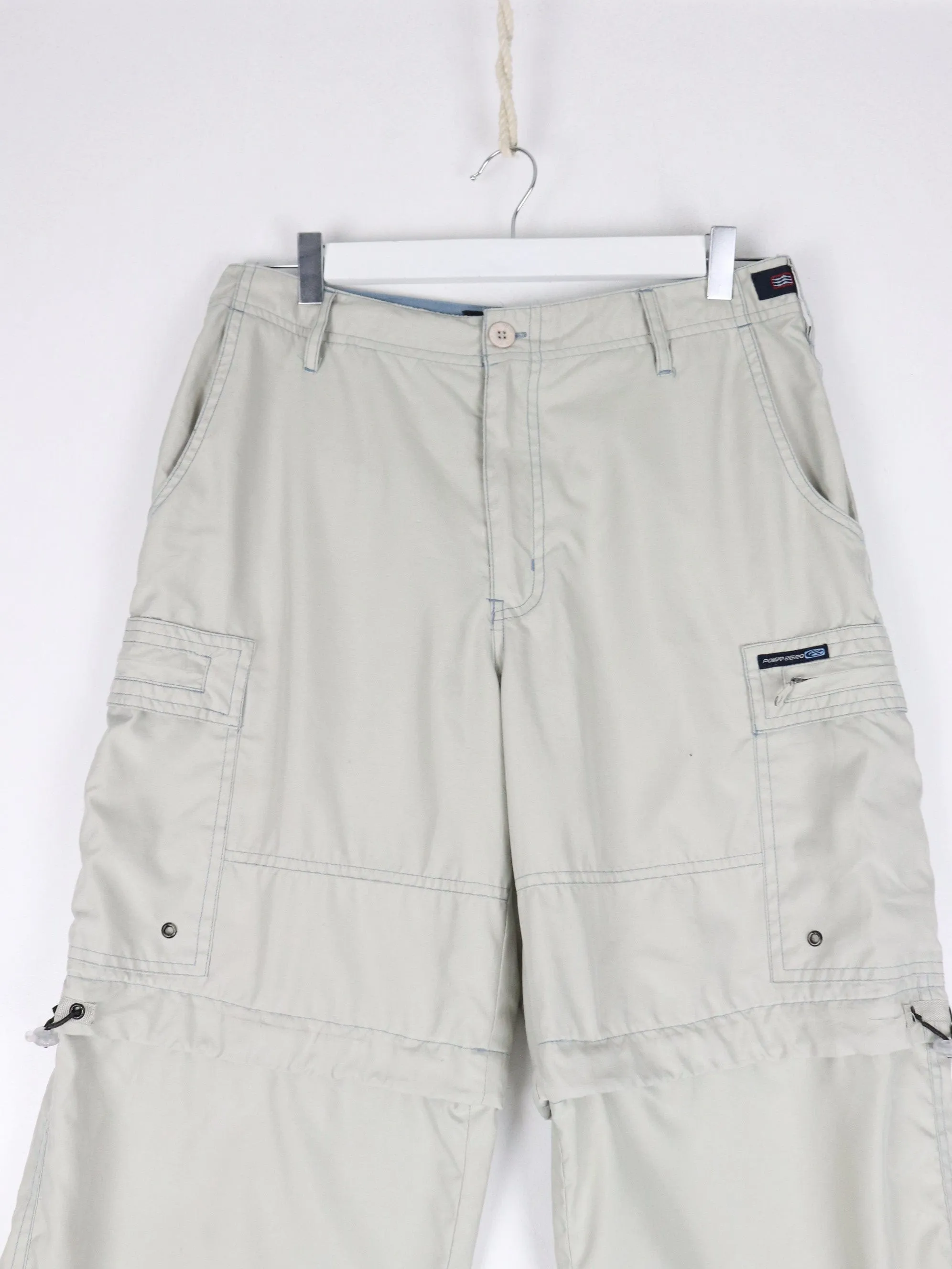 Vintage Point Zero Pants Mens 31 Beige Cargo Convertible