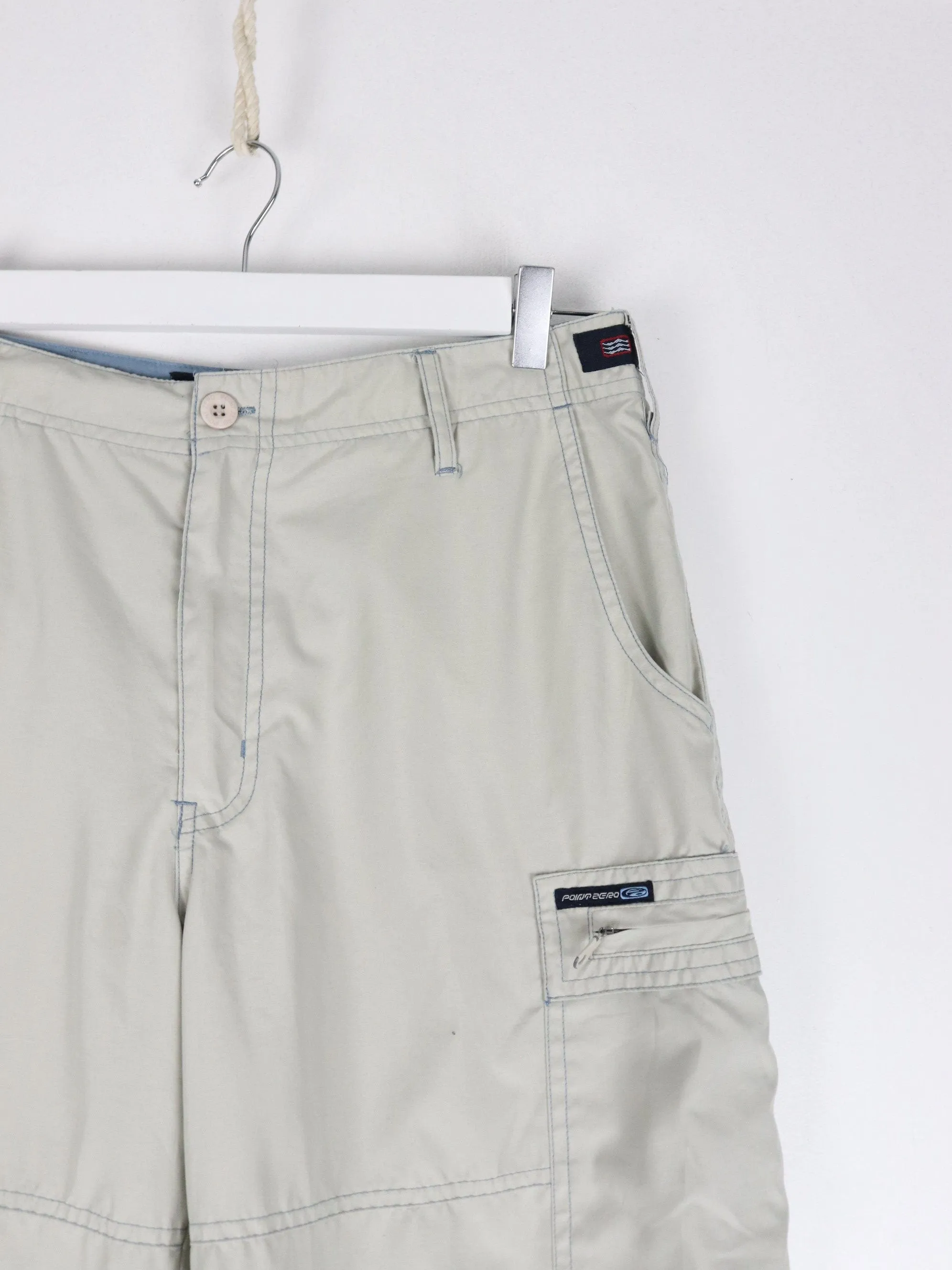 Vintage Point Zero Pants Mens 31 Beige Cargo Convertible