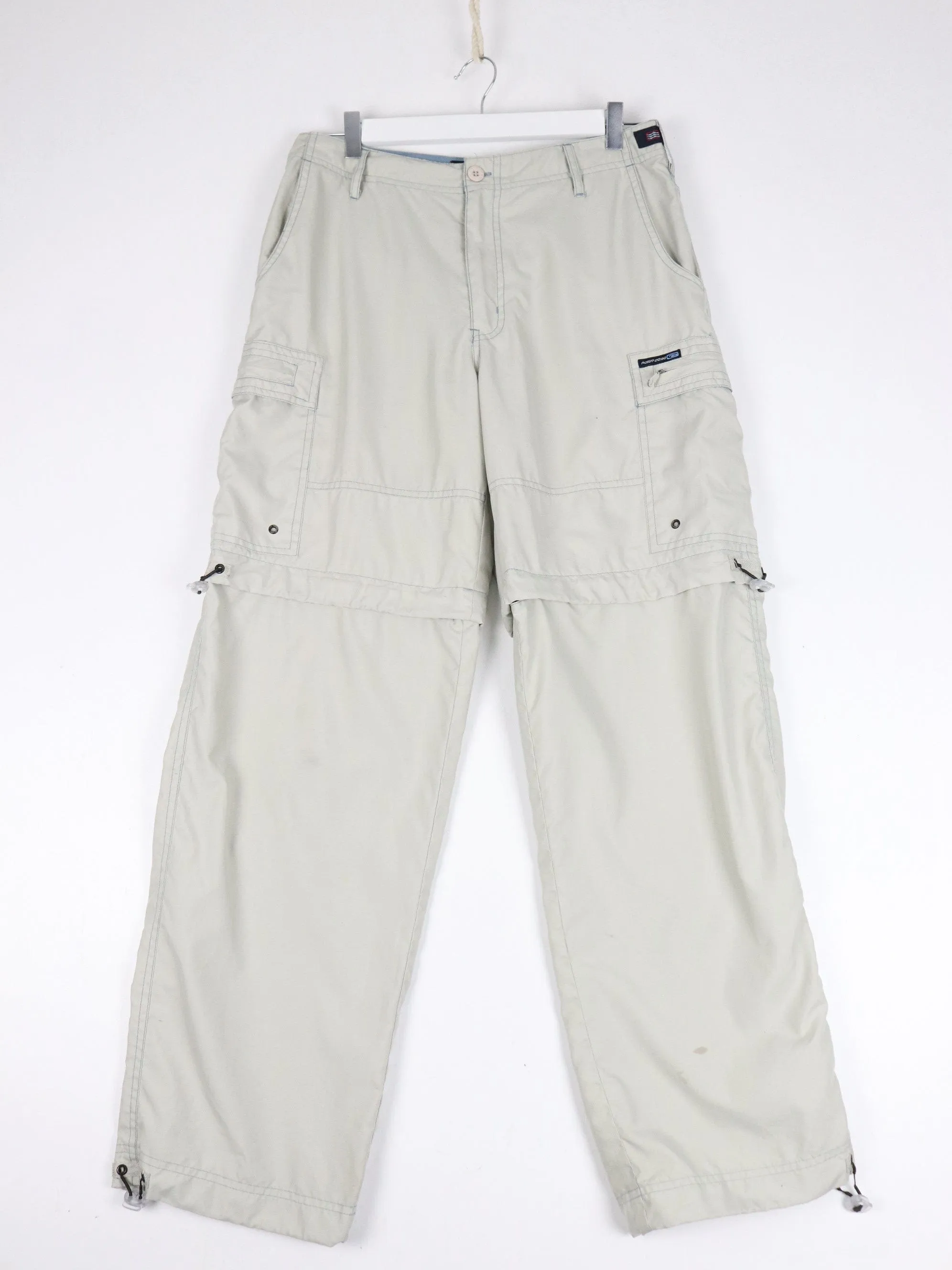 Vintage Point Zero Pants Mens 31 Beige Cargo Convertible