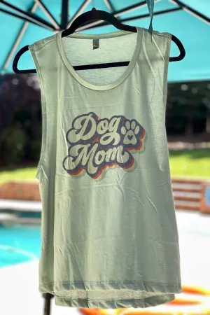 Vintage Style Dog Mom Muscle Tank Top