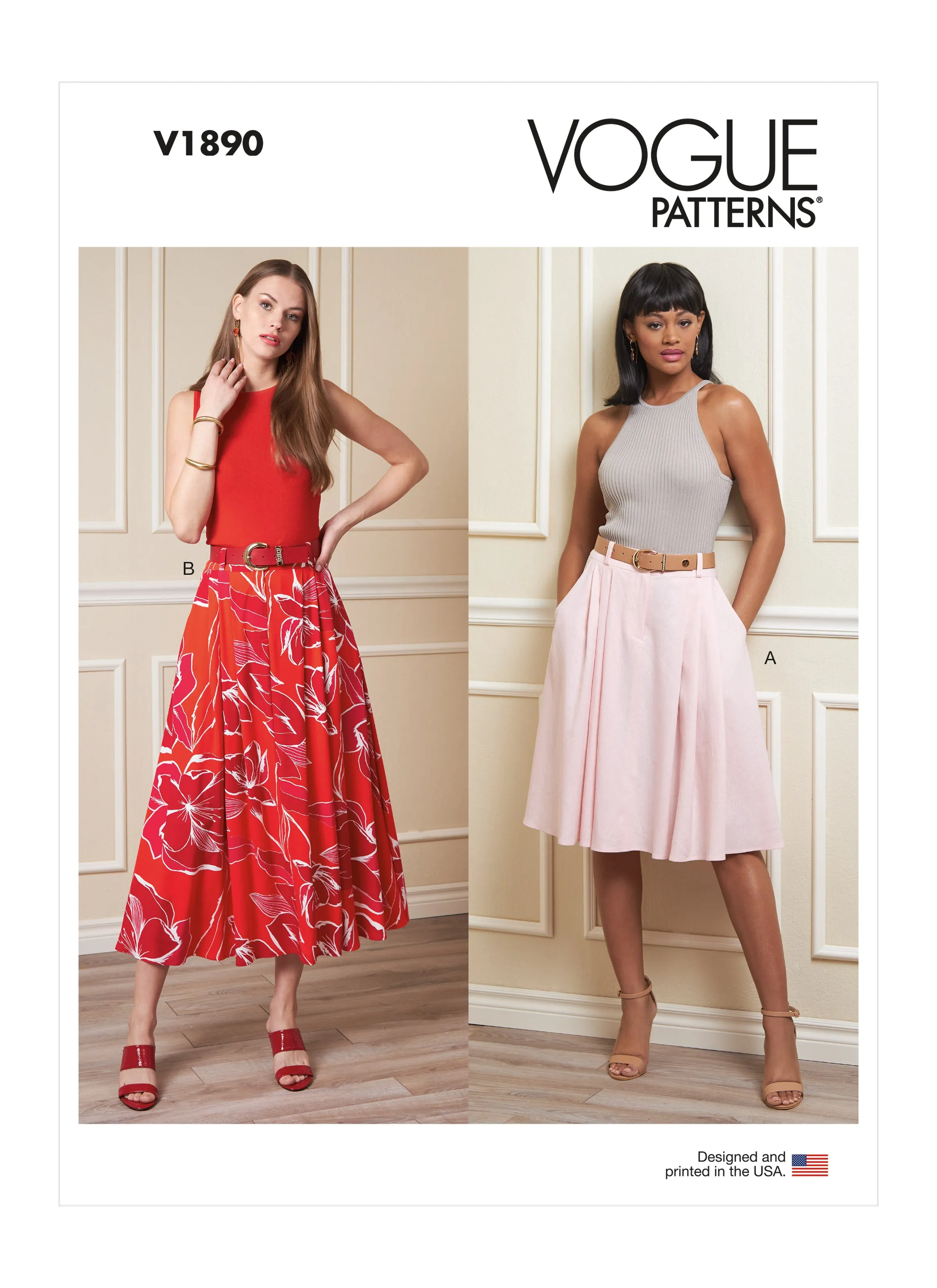 Vogue sewing pattern 1890 Misses' Skirts