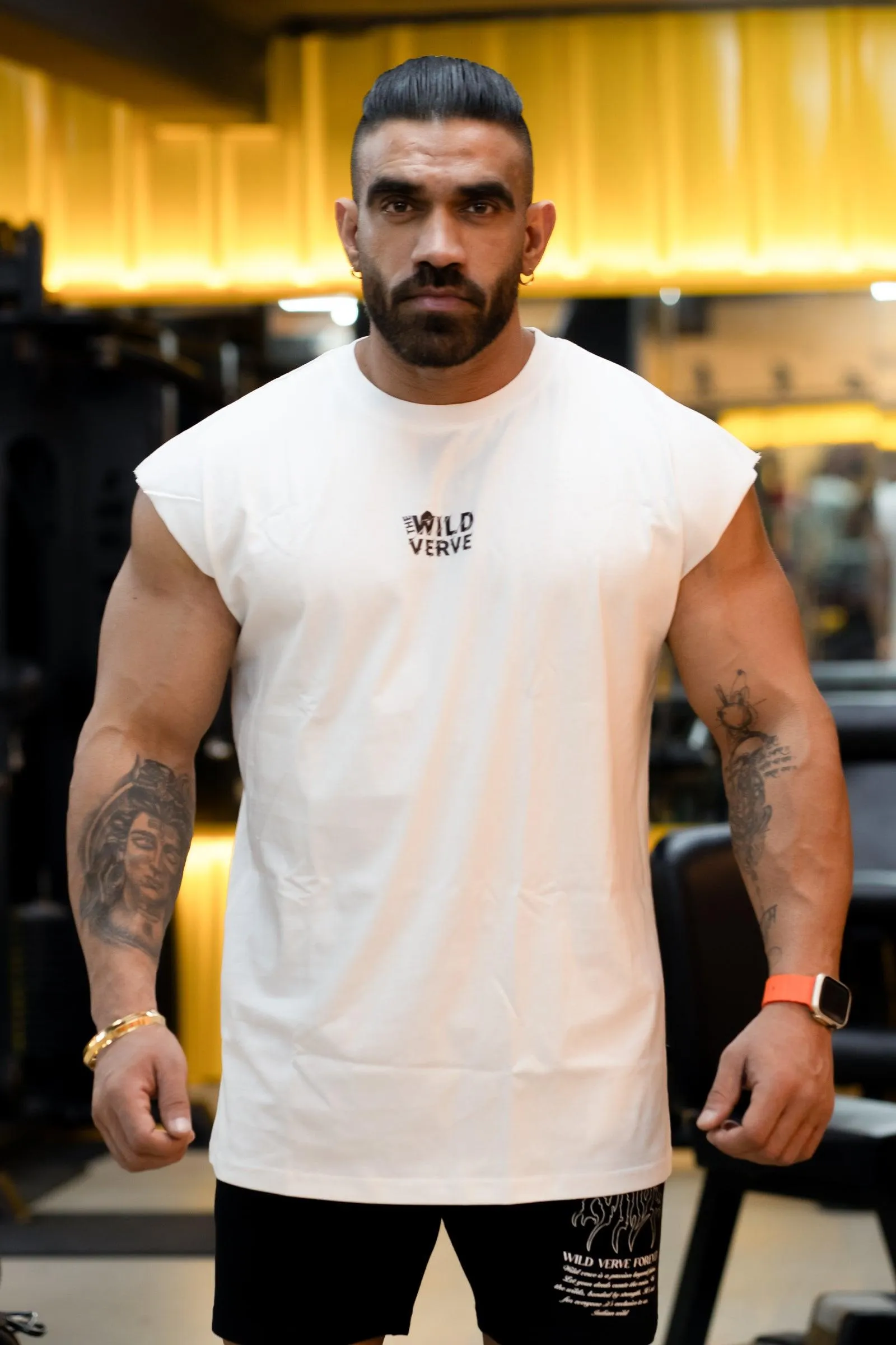 WALK IN LIKE YOU OWN IT MUSCLE TEE (WHITE)