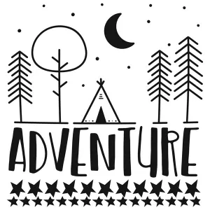 Wall Decal Adventure Black