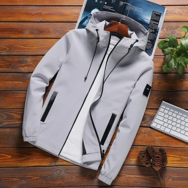 West Louis™ Mens Slim Fit Casual Windbreaker Jacket