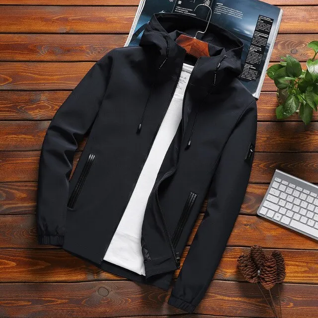West Louis™ Mens Slim Fit Casual Windbreaker Jacket