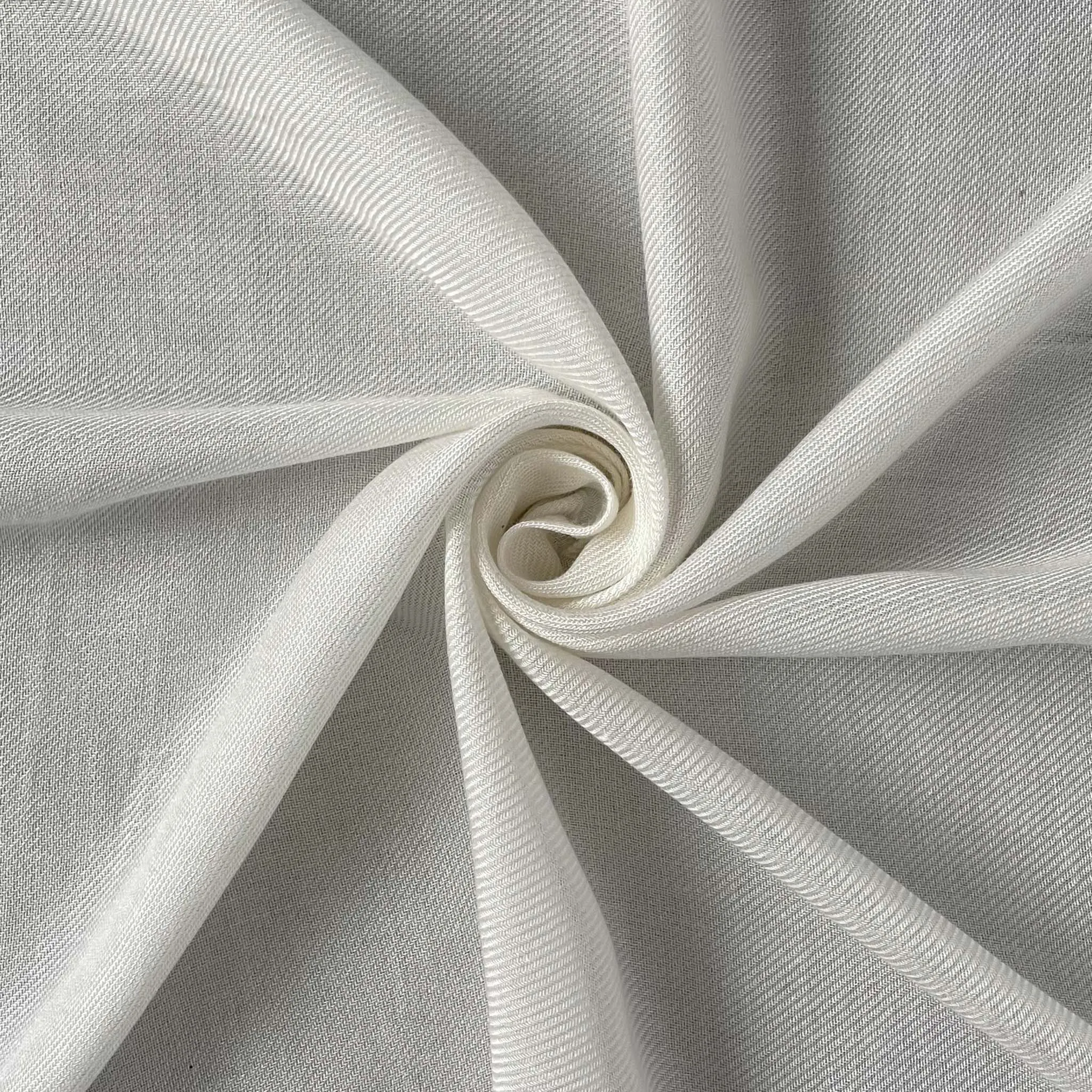White Dyeable Pure Viscose Rayon Twill Plain Fabric (Width 36 Inches, 89 Gms)