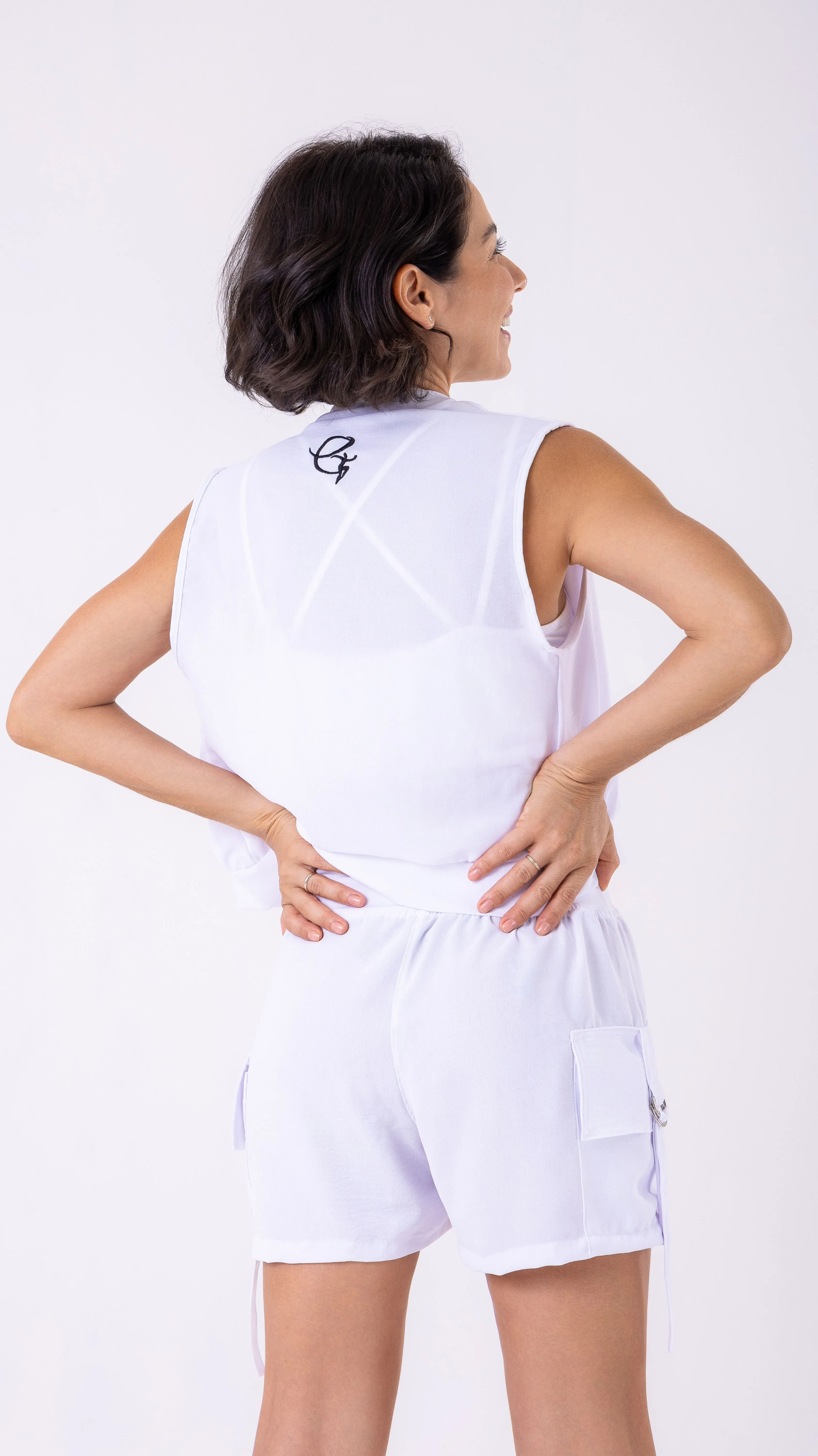 White Motion Cargo Short
